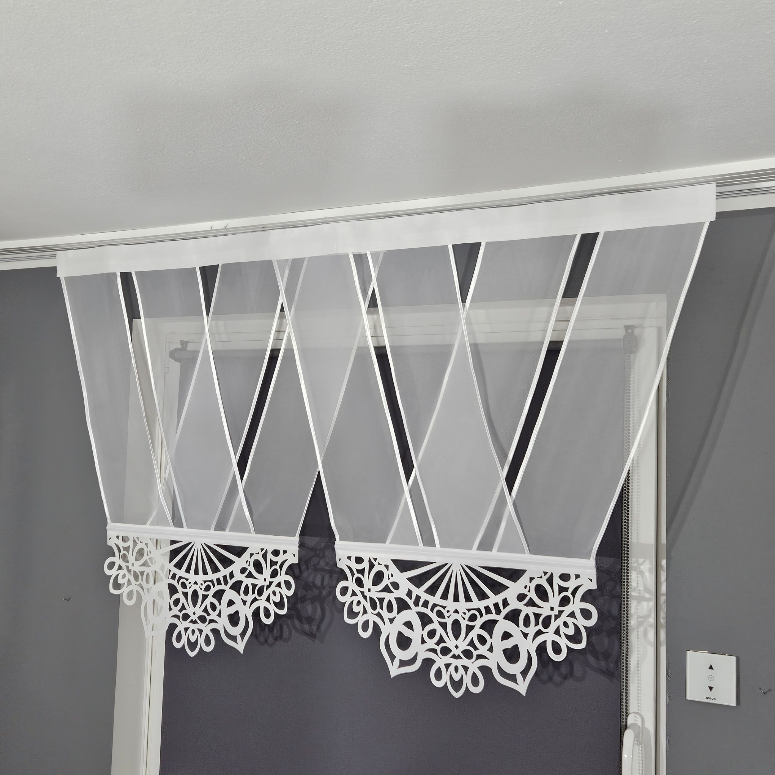 Gardinen by Justyna Scheibengardine 2er V Panel Set 95x95cm (2 St), Kräusel günstig online kaufen