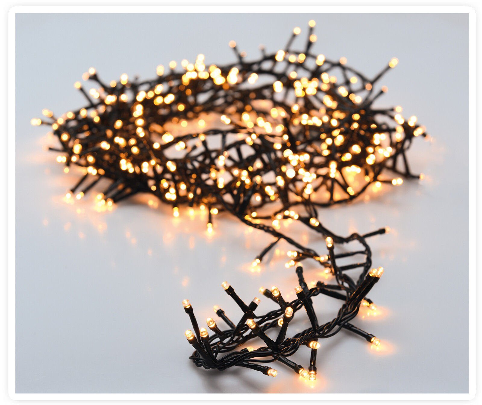 Spetebo Lichterkette Weihnachts Lichterkette warm weiß 30 m / 1500 LED, 1500-flammig, mit Controller