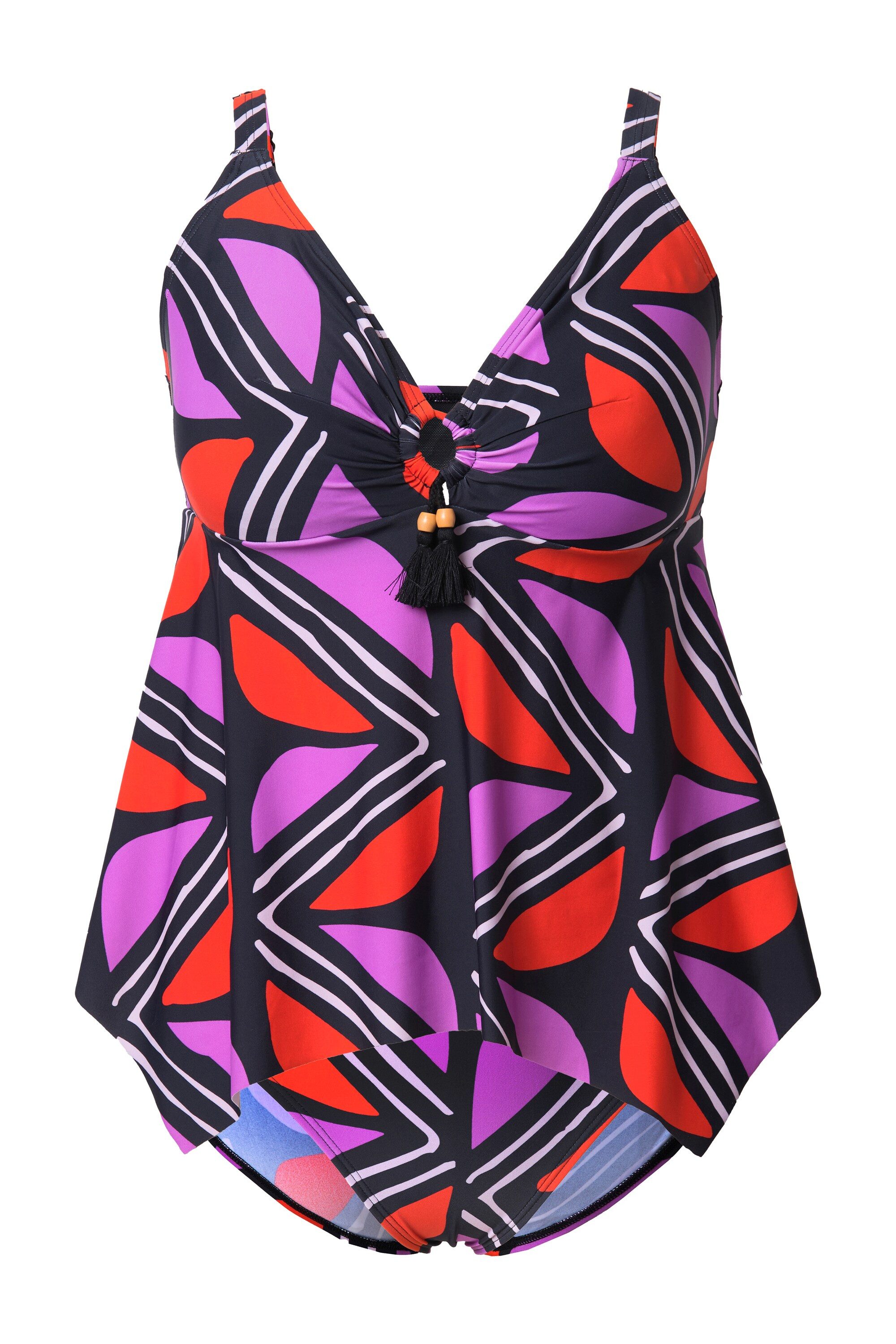 Ulla Popken Bügel-BH Tankini grafischer Druck Softcups recycelt günstig online kaufen