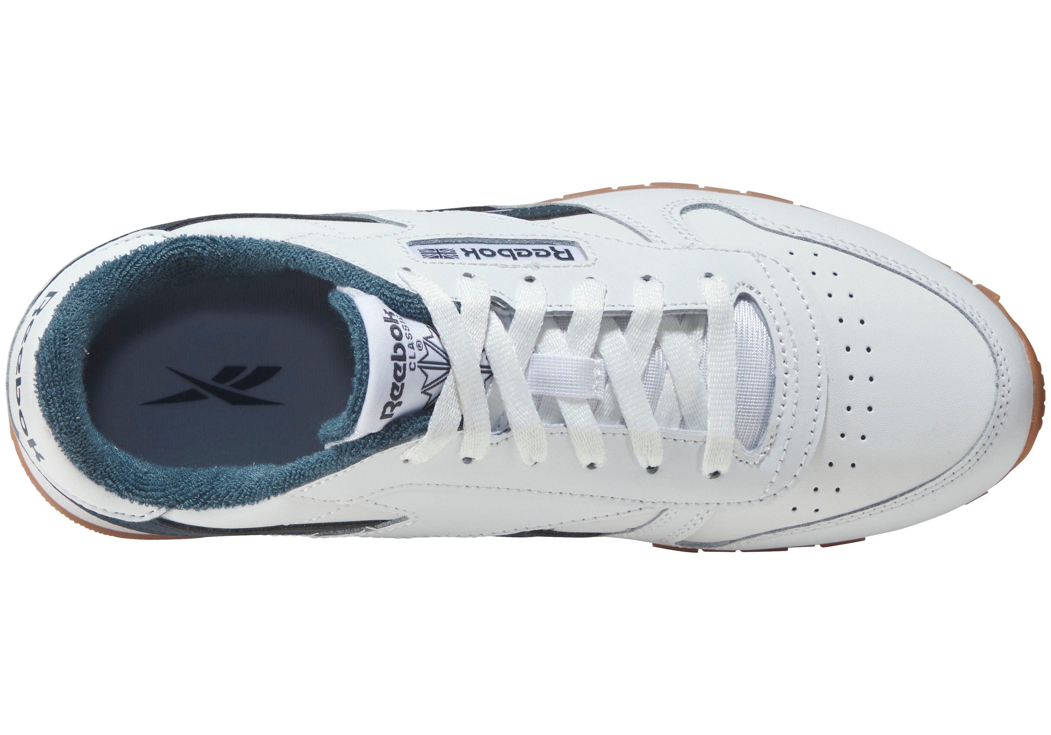 Sneaker LEATHER Classic Reebok weiß-blau CLASSIC