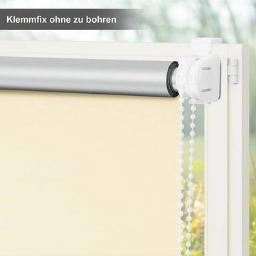 Verdunklungsrollo, Woltu, verdunkelnd, verspannt, Klemmfix, ohne Bohren easyfix