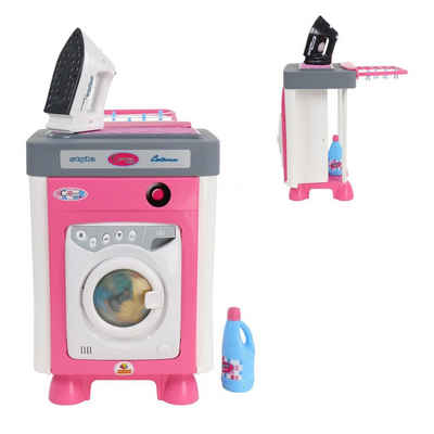 Polesie Kinder-Waschmaschine »Kinder-Spiel-Waschmaschine 57907 Carmen«, Bügeleisen Wäscheklammern
