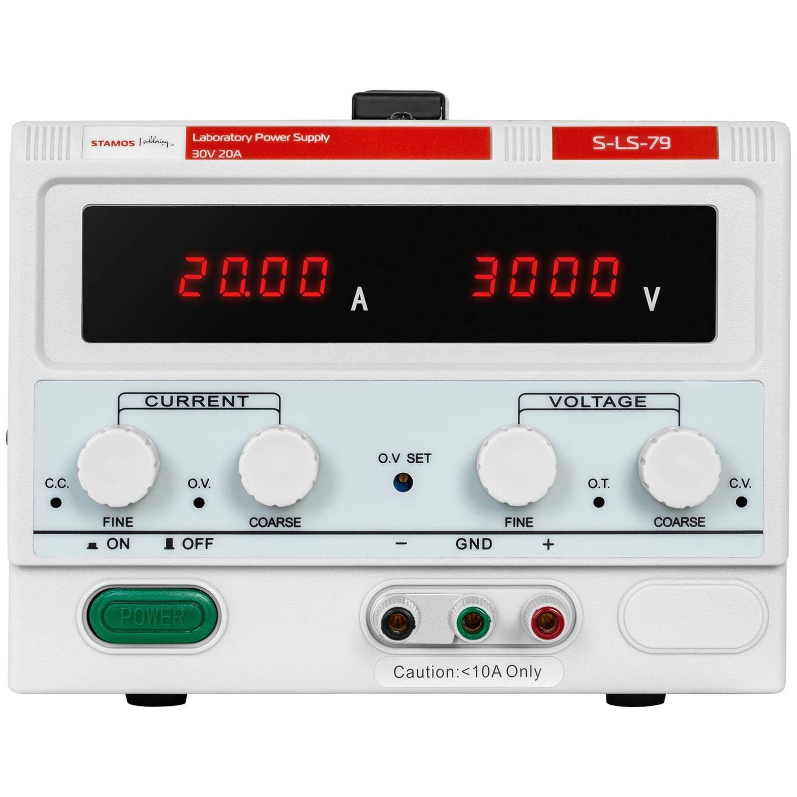 Stamos Welding Group Labornetzgerät 0 - 30 V / 0 - 20 A DC / 600 W Labornetzteil Trafo Labor-Netzteil