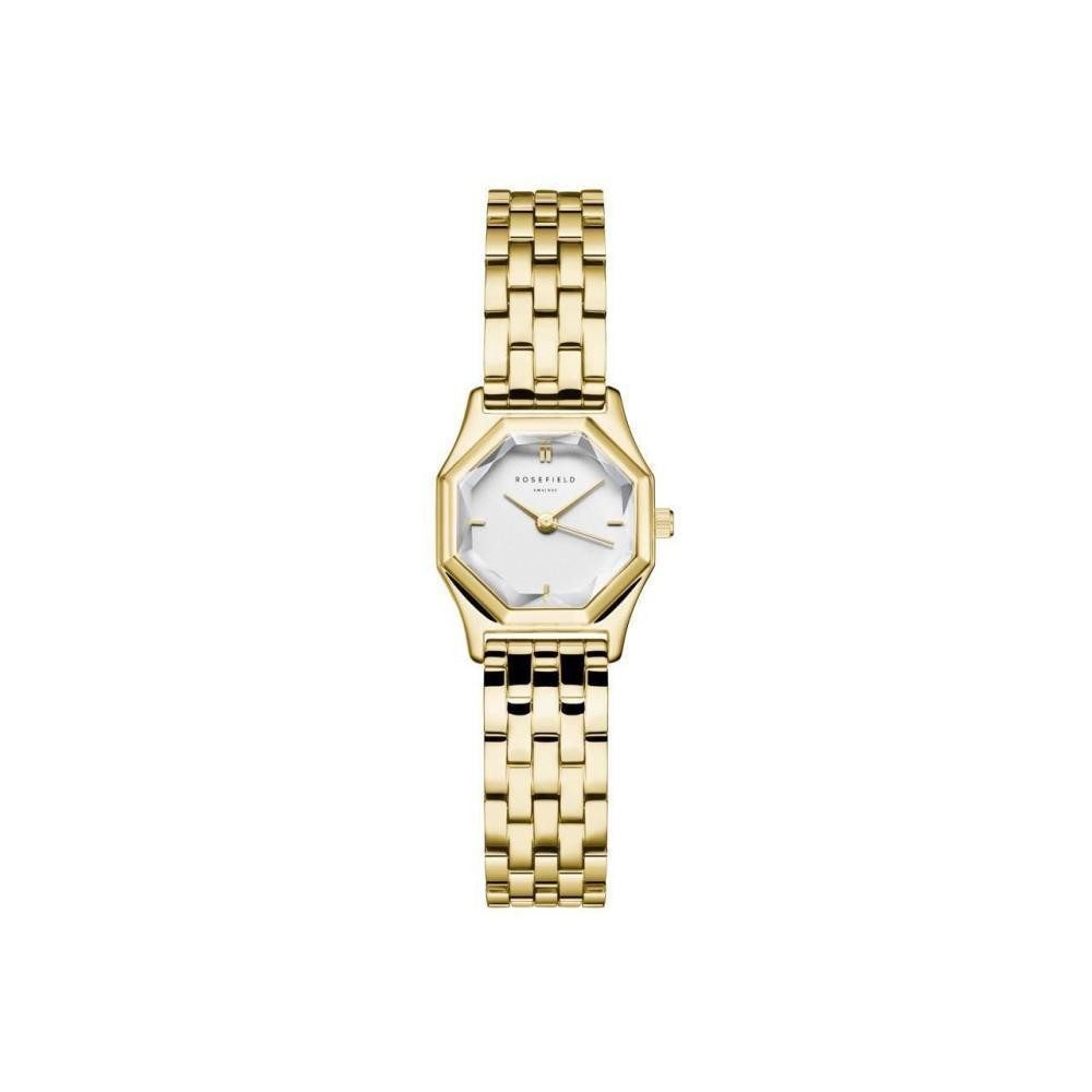Quarzuhr ROSEFIELD Damenuhr Gemme Weiß Gold GWGSG-G02