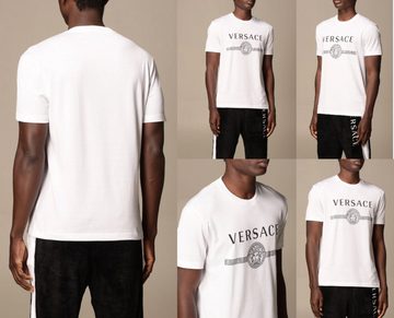 Versace T-Shirt VERSACE Logo Medusa Crew Neck T-Shirt Cotton Iconic Retro Greek Shirt
