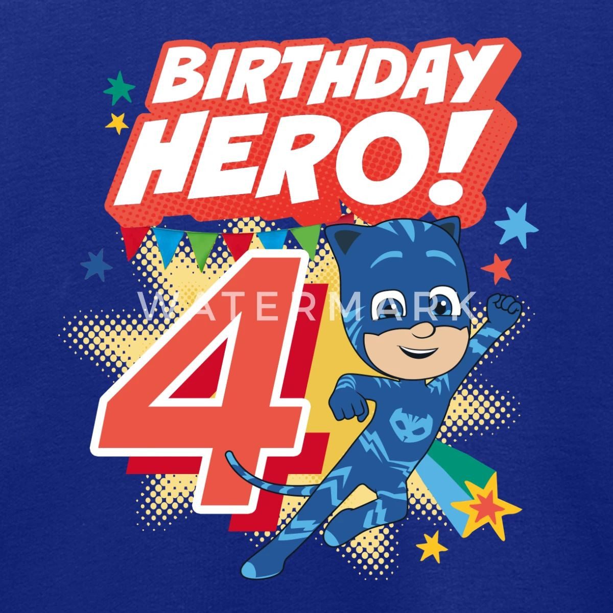 Spreadshirt Sweatshirt PJ Masks Catboy Birthday Hero 4. Geburtstag Kinder Premium Pullover (1-tlg)