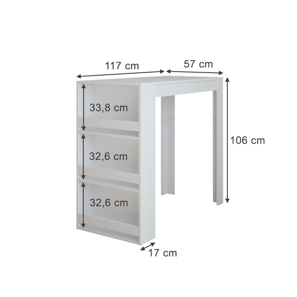 Vicco Bartisch Repose, Weiß, 57 x günstig online kaufen
