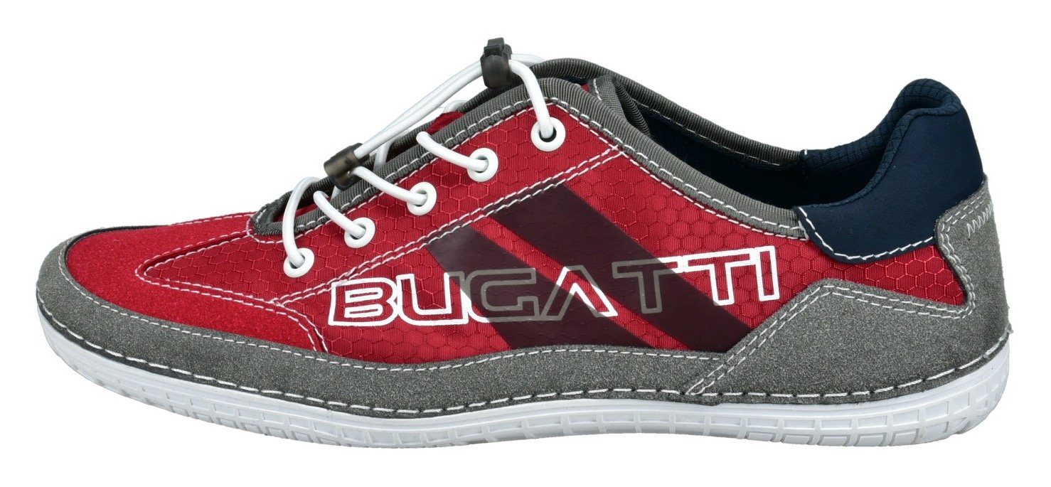 bugatti Slip-On Sneaker mit Elastikbändern Schnellverschluss und red