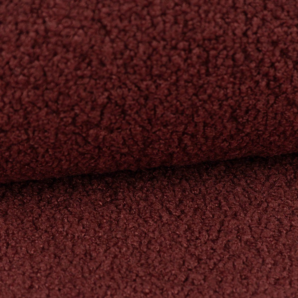 SCHÖNER LEBEN. Stoff Boucle Meterware Teddystoff Kunstfell Teddy Fur uni mauve-rot 150cm, pflegeleicht