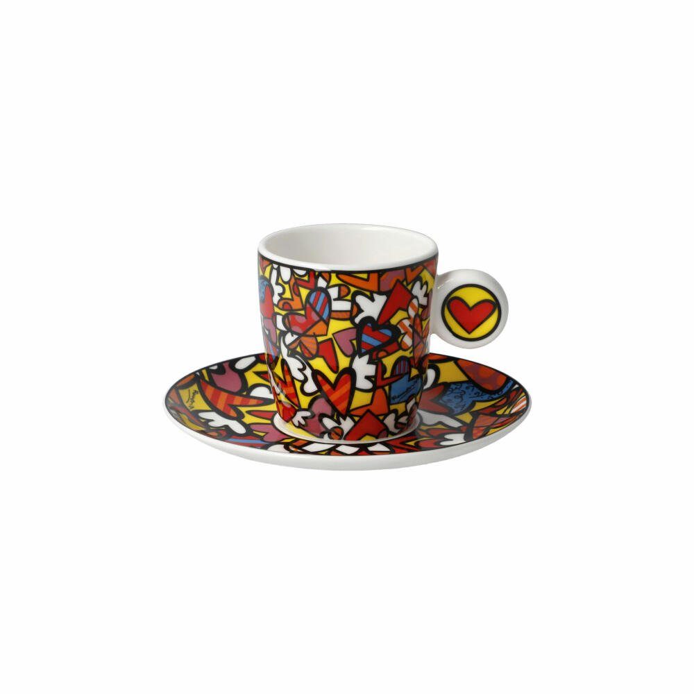 Goebel Espressotasse Romero Britto - All We Need is Love, Fine Bone China