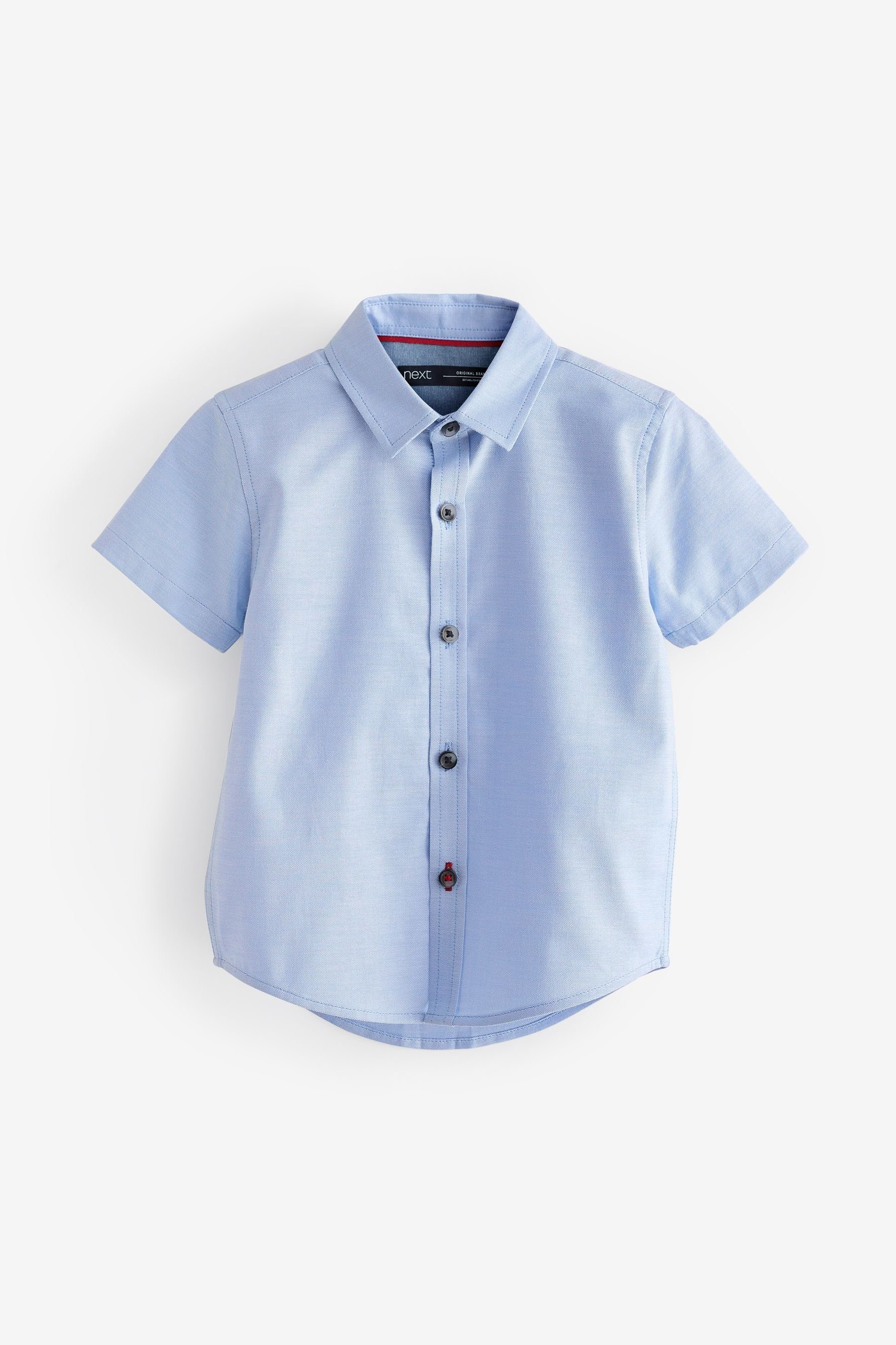 (1-tlg) Blue Kurzarmhemd Next Oxford-Hemd Kurzärmeliges