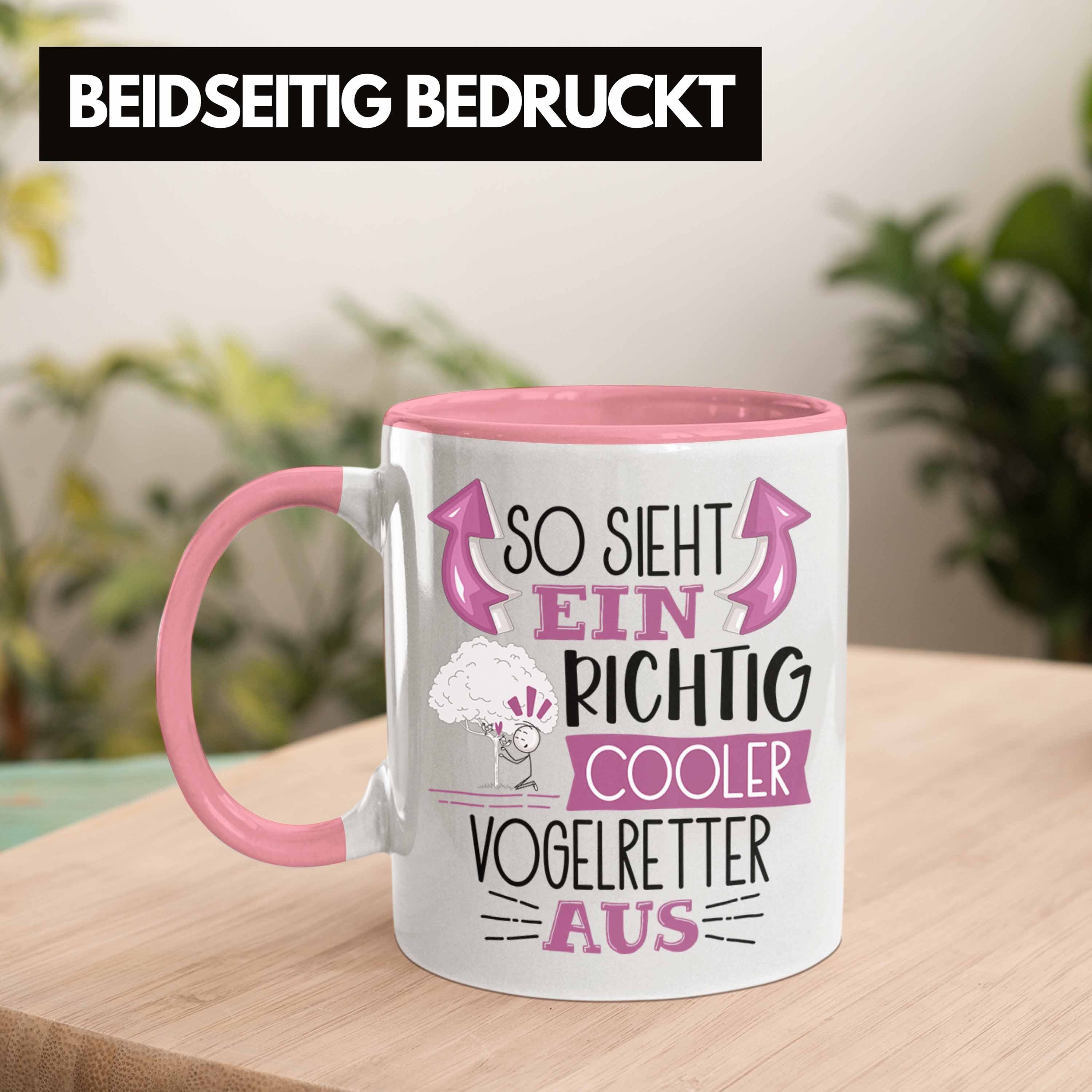 Rosa Vogelretter Geschenk Tasse Tasse So Cooler Sieht Richtig Ein Aus Trendation Vogelre für