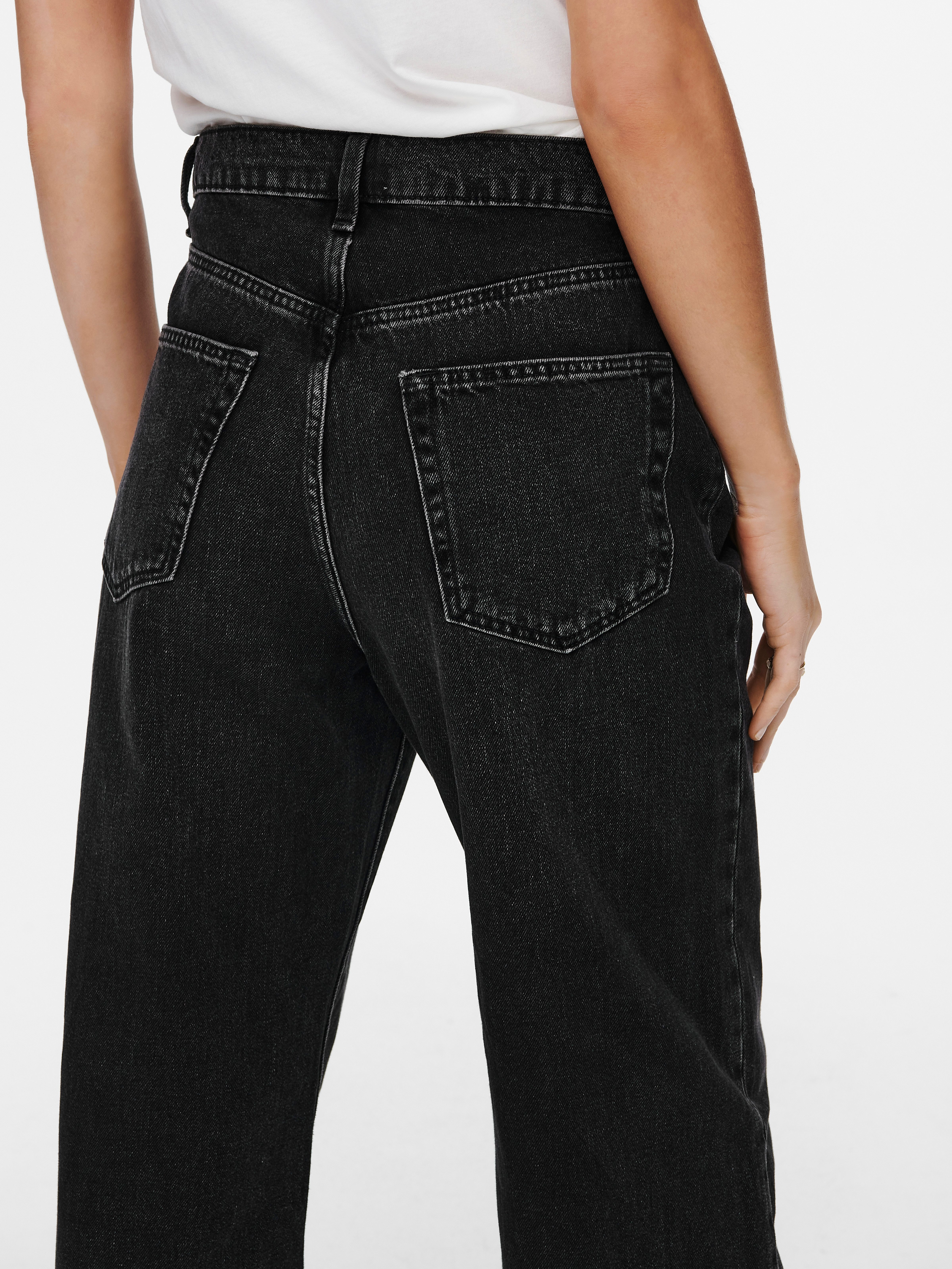 ONLY High-waist-Jeans ONLHOPE HW WIDE DNM REA129 NOOS Baumwolle