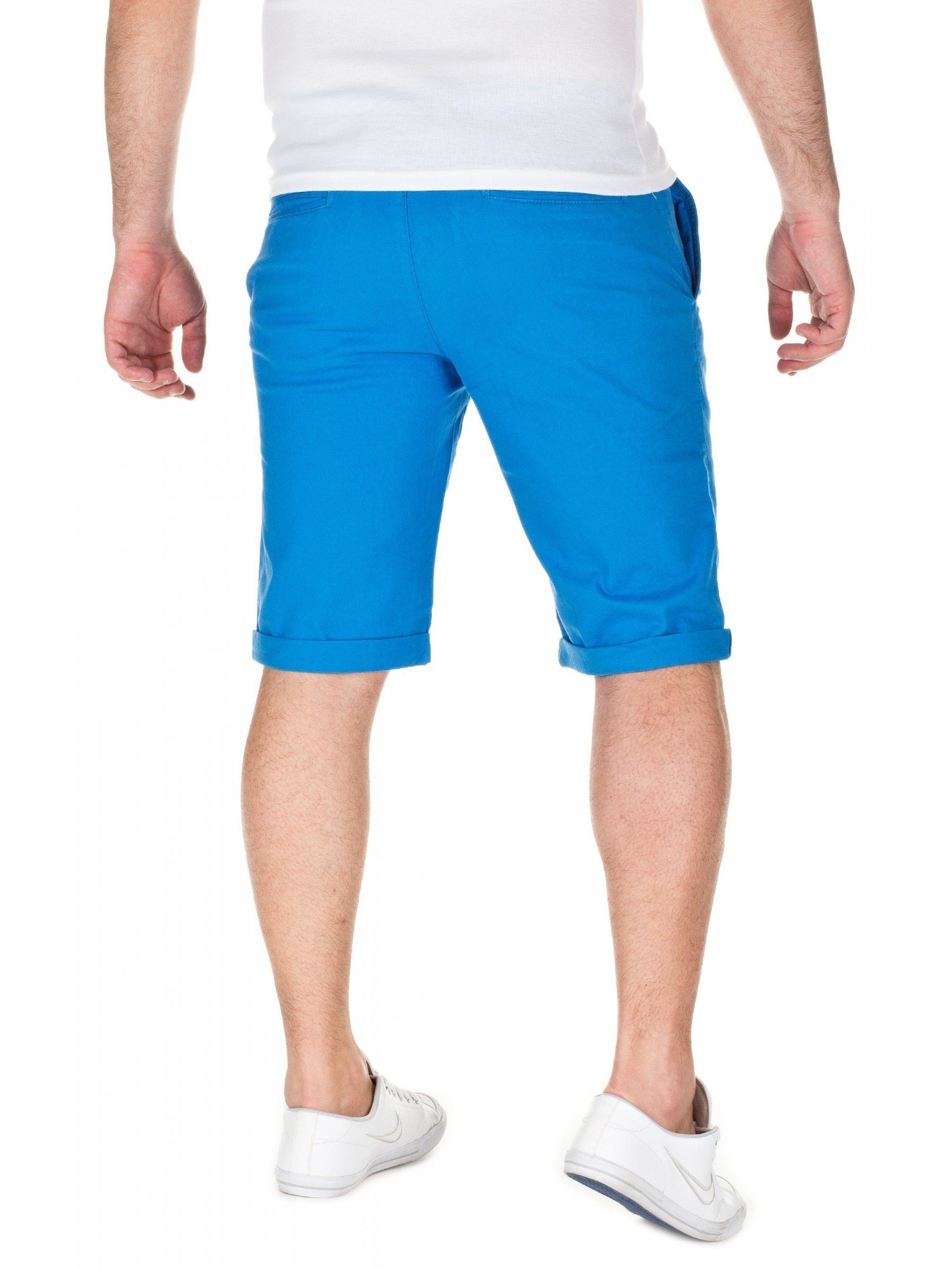 WOTEGA Shorts Chino 44000) (blue Unifarbe shorts Blau Kallari in