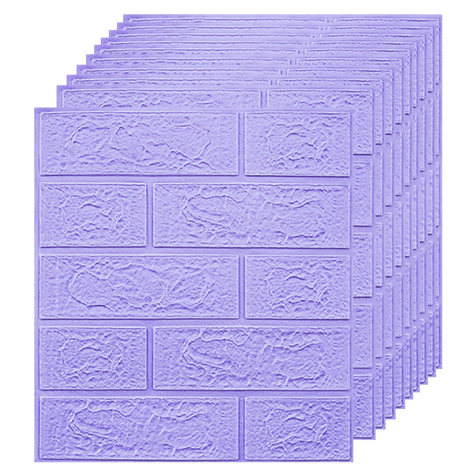 Henreal 3D-Tapete Wandaufkleber Steinoptik Wasserdicht,10 Stücke 35 * 38CM Weiß 1.3m²