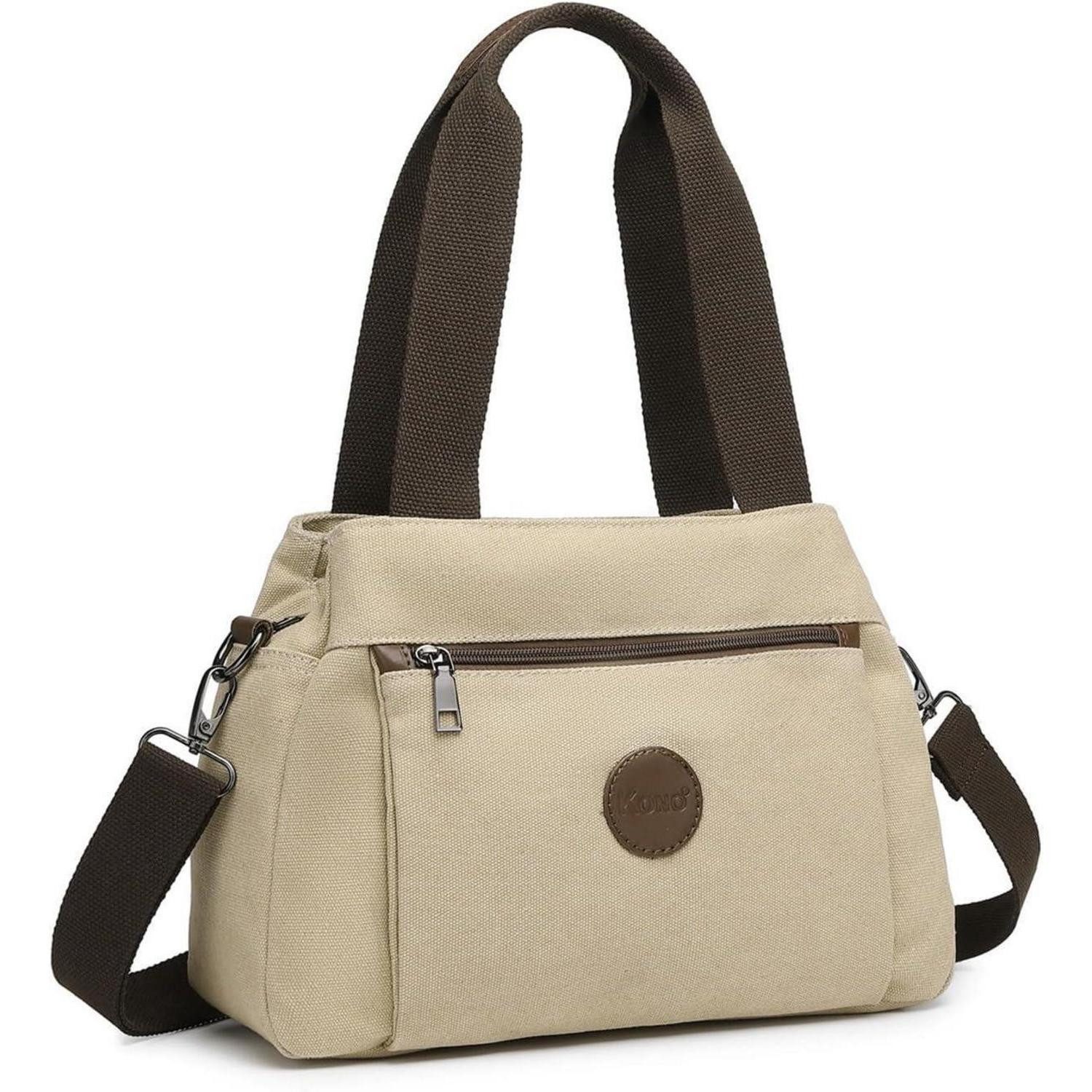 LuxusKollektion Handtasche Handtasche Canvas Schultertasche Frauen Khaki