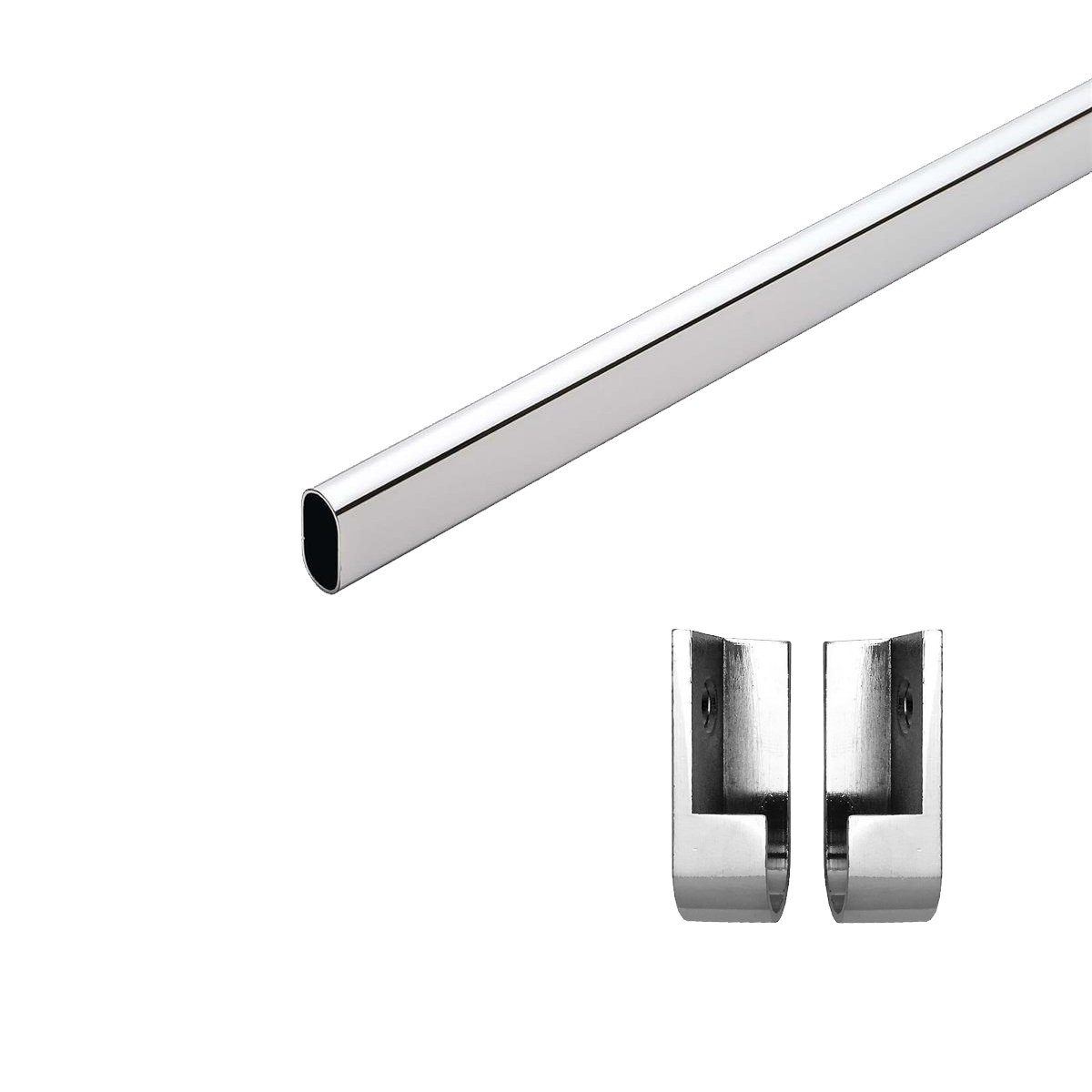 HOOZ Kleiderstange aus Chrom mit Halterung für Ordnung im Schrank verschied günstig online kaufen