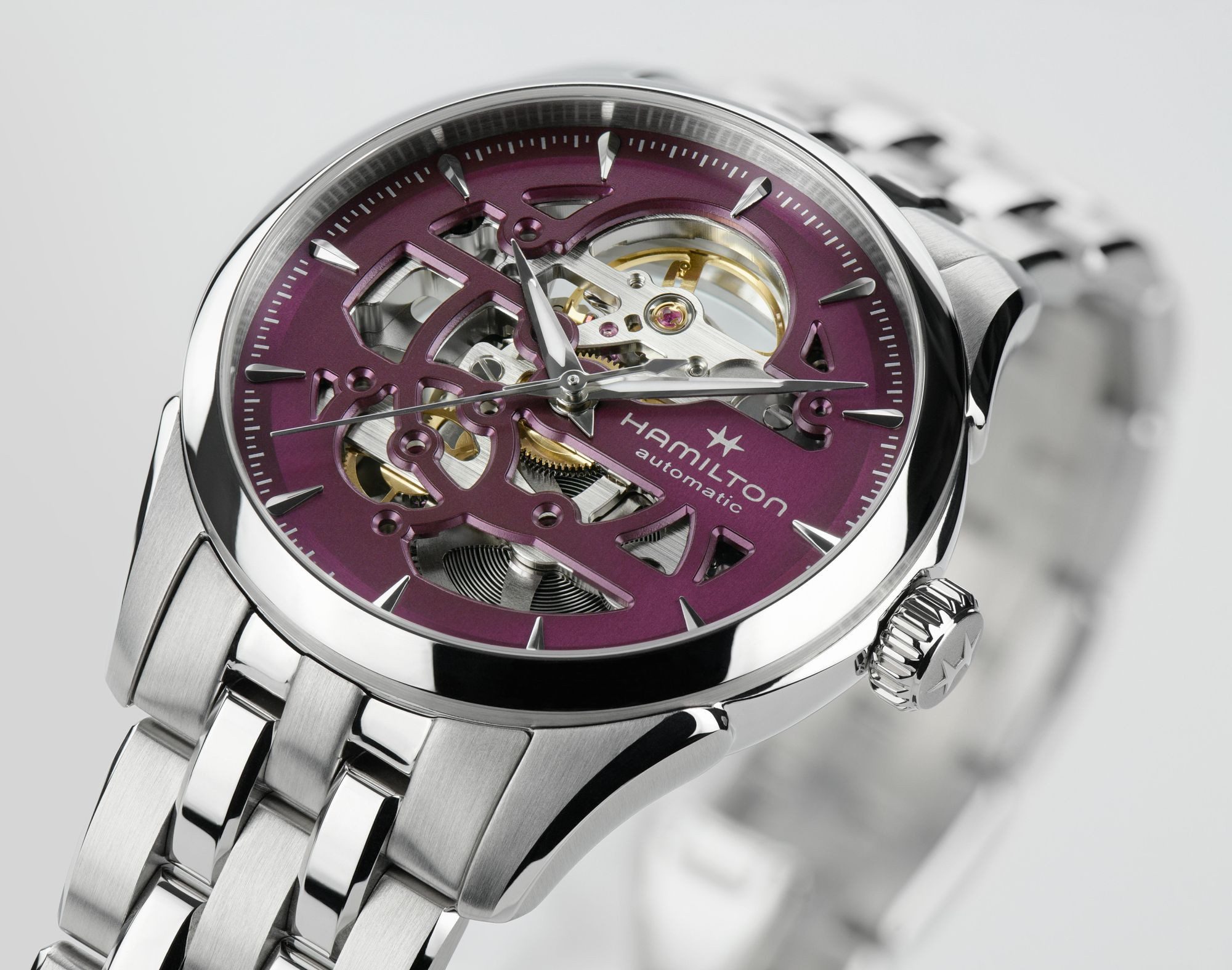 Hamilton Automatikuhr Jazzmaster Skeleton Lady Damen Automatikuhr