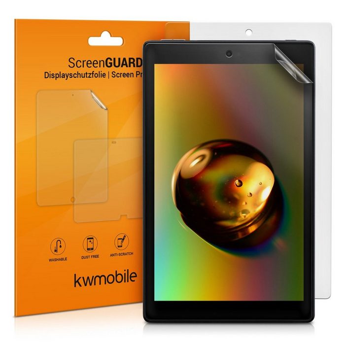 kwmobile Schutzfolie 2x Folie für Amazon Fire HD 10 (2017/2019) Full Screen Tablet Schutzfolie entspiegelt