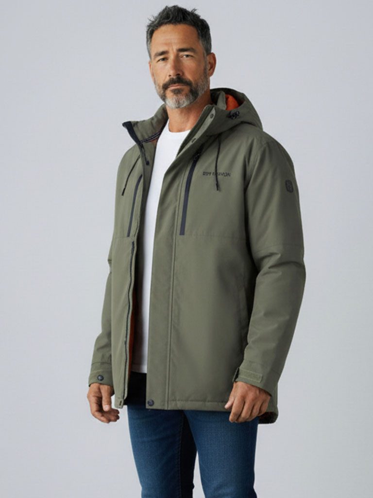 Parka Grönland Herren Funktionsjacke gefüttert - Outdoor-Jacke Winter-Mantel