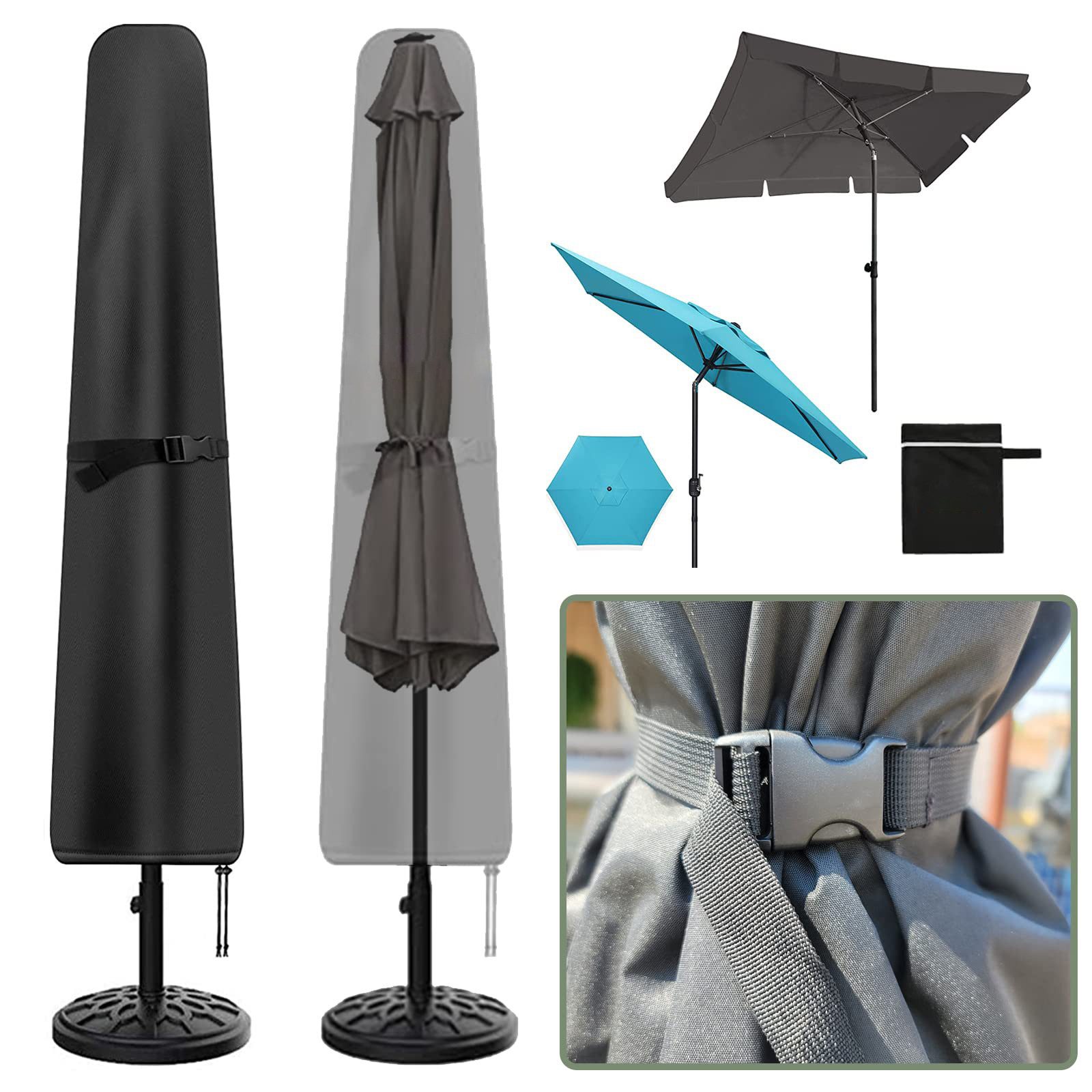 FOUORTUNATE-BEE Sonnenschirm-Schutzhülle Sonnenschirm Schutzhülle mit Stab günstig online kaufen