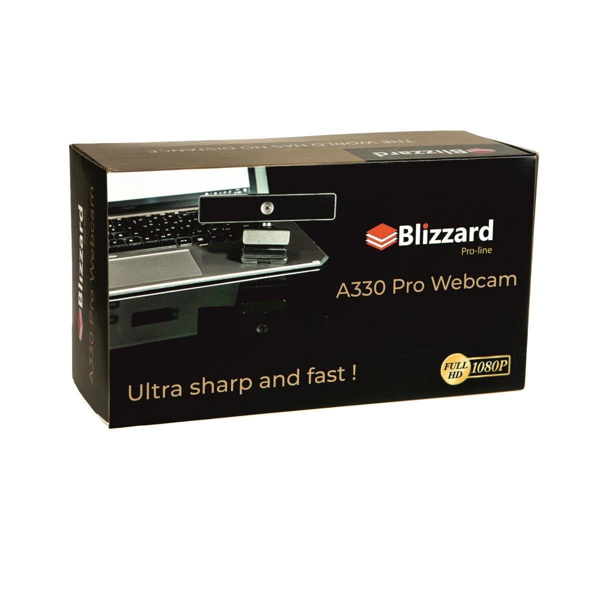 Blizzard Office Blizzard A-330Pro Webcam Full-HD Full HD-Webcam (Full HD, kein NW, Adapterkabel USB-C auf USB-A inklusive)