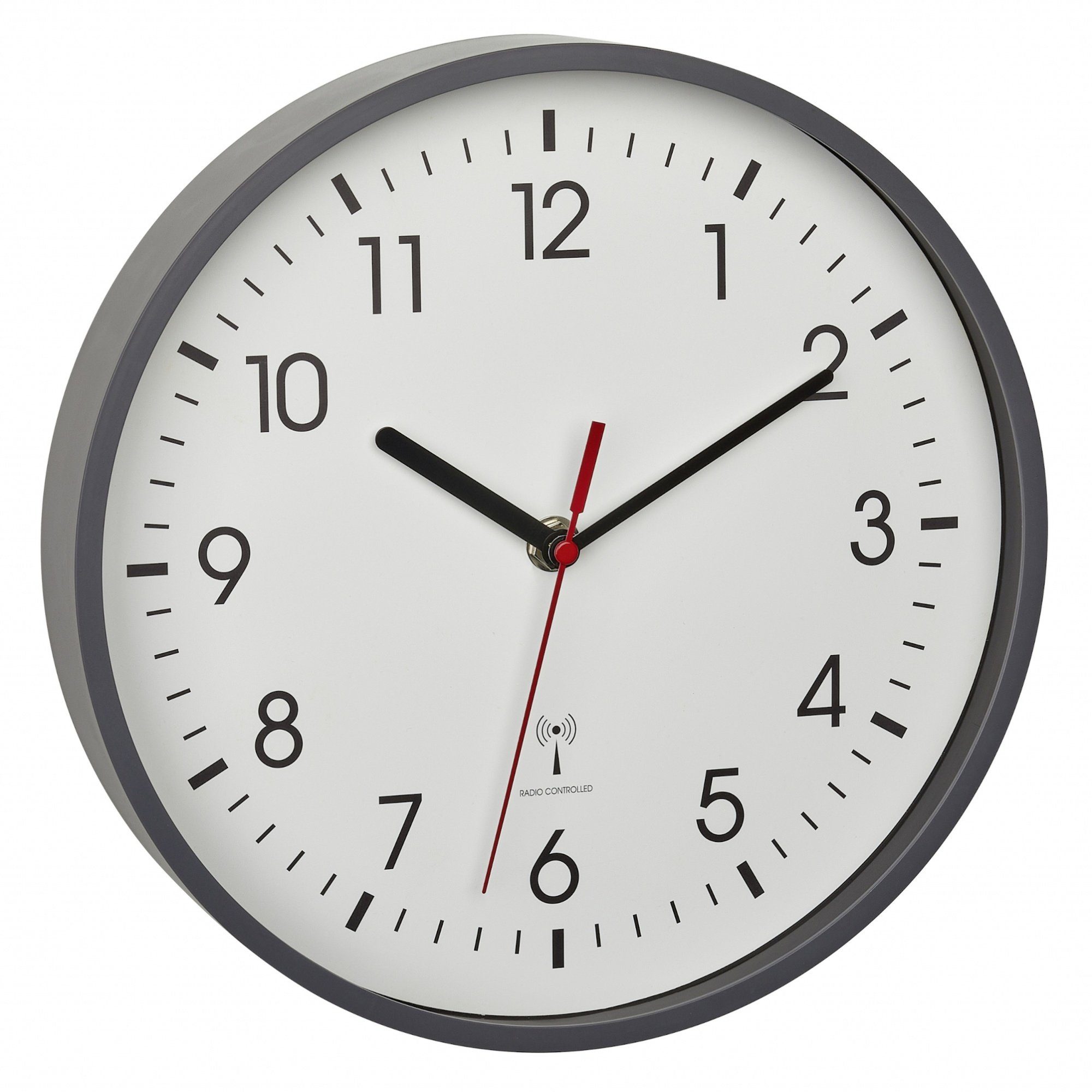 TFA Dostmann Wanduhr TFA 60.3550 analoge Funk-Wanduhr Funkuhr 245 mm mit Se günstig online kaufen