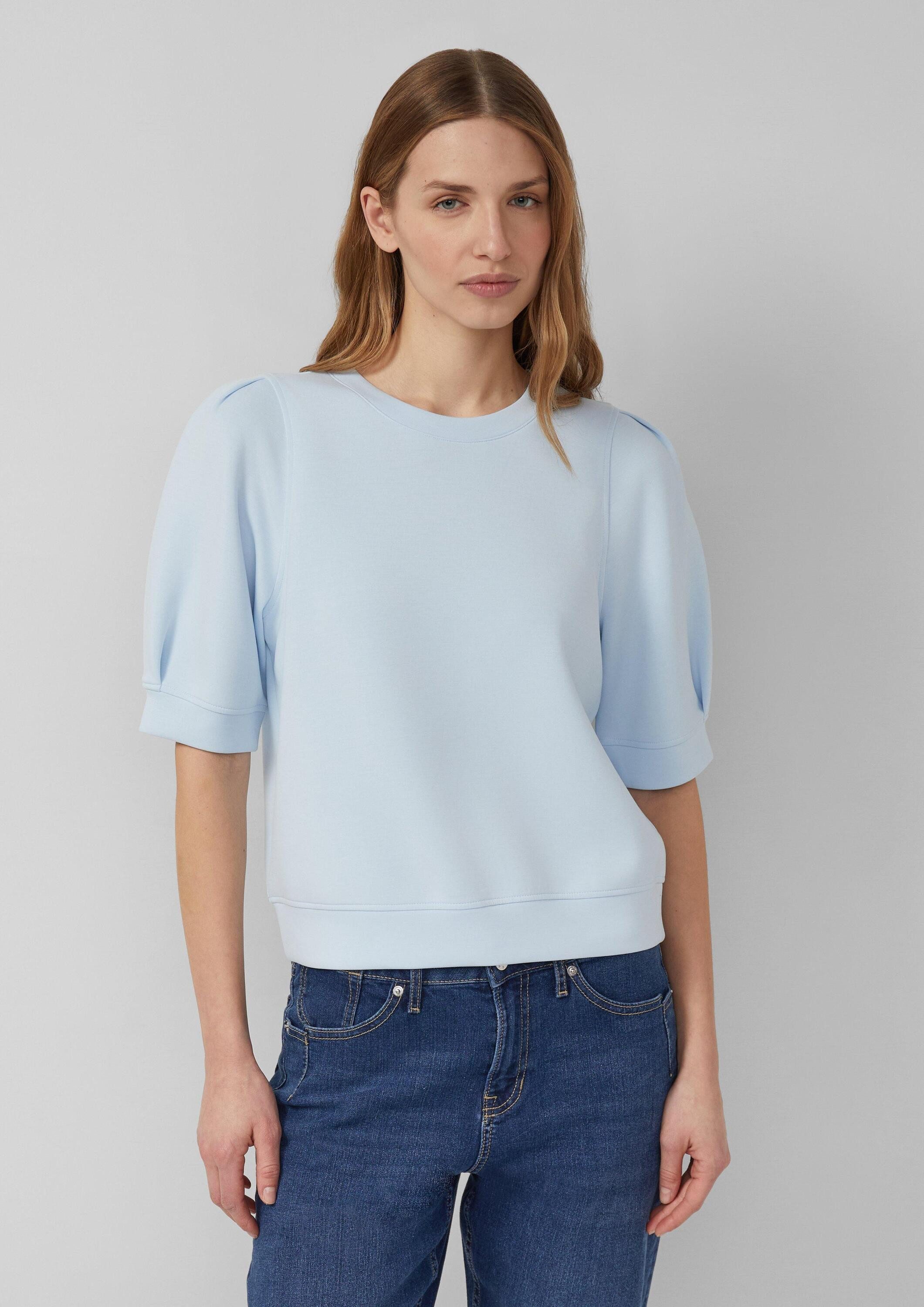 s.Oliver Sweatshirt Sweatshirt Scuba-Sweatshirt mit Faltendetails