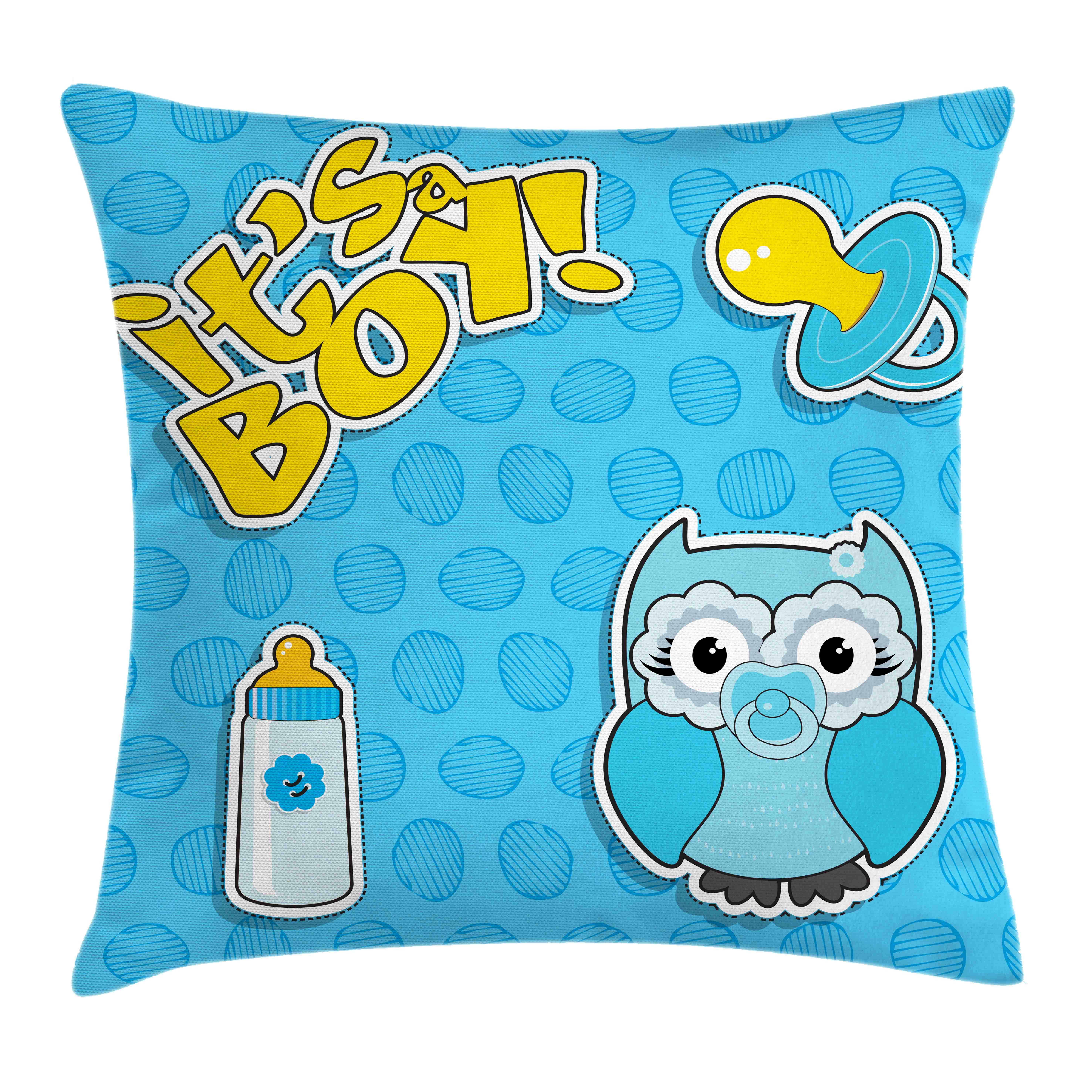 Abakuhaus Kissenbezüge Kissenhülle mit Farbfesten Klaren Farben Beidseitiger Druck, (1 Stück), Geschlecht decken Junge Baby Owl Pacifier
