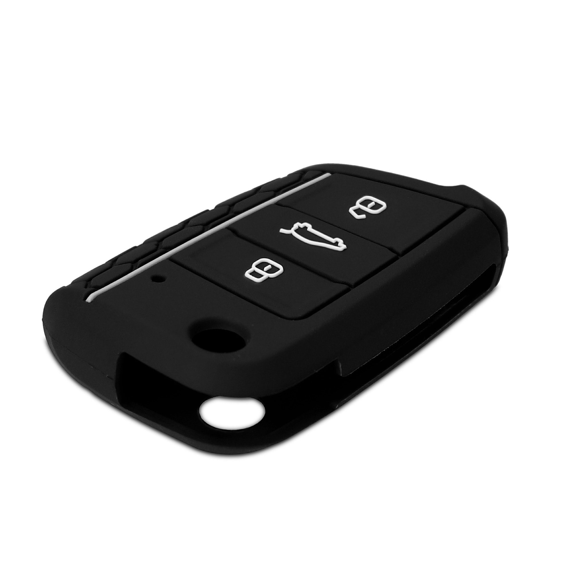 Schlüsselhülle Schwarz-Grau Case Schlüsseltasche Autoschlüssel Schlüssel Golf Cover Silikon VW Hülle MK7, 7 für kwmobile