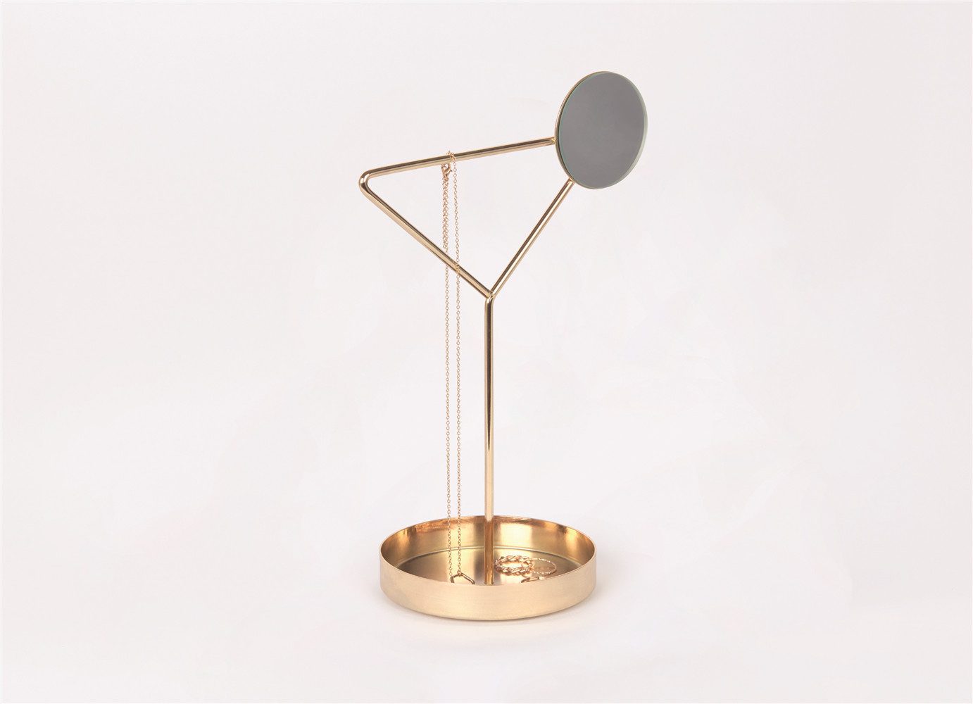 DOIY Schmuckständer Schmuckhalter Cocktail (Ablage, 1 St., Metall, Spiegel), ca. 18 x 11 x 26 cm, Spiegel ca. Ø 6 cm
