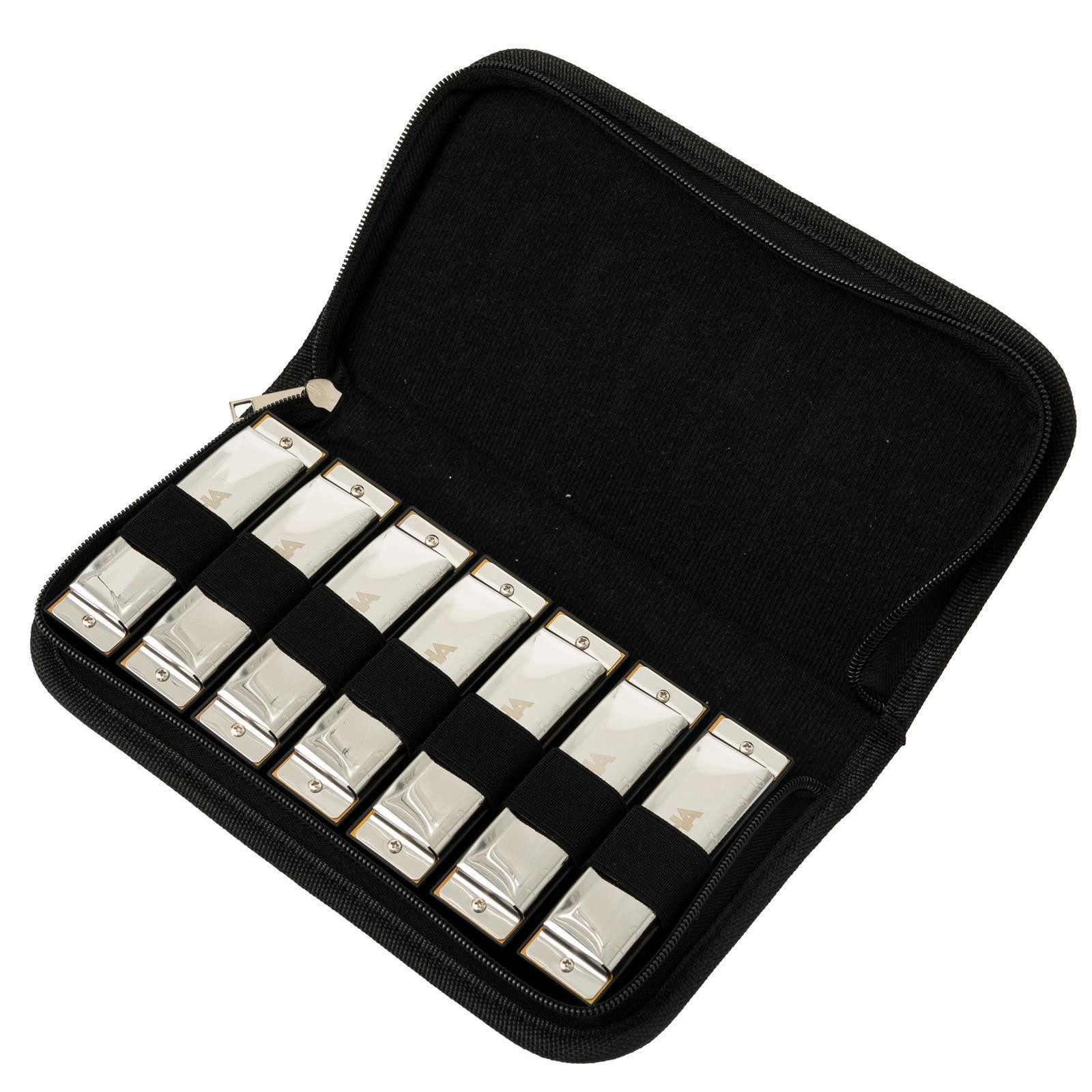 Cascha Mundharmonika HH2223 Blues Mundharmonika Set 7 Tonarten