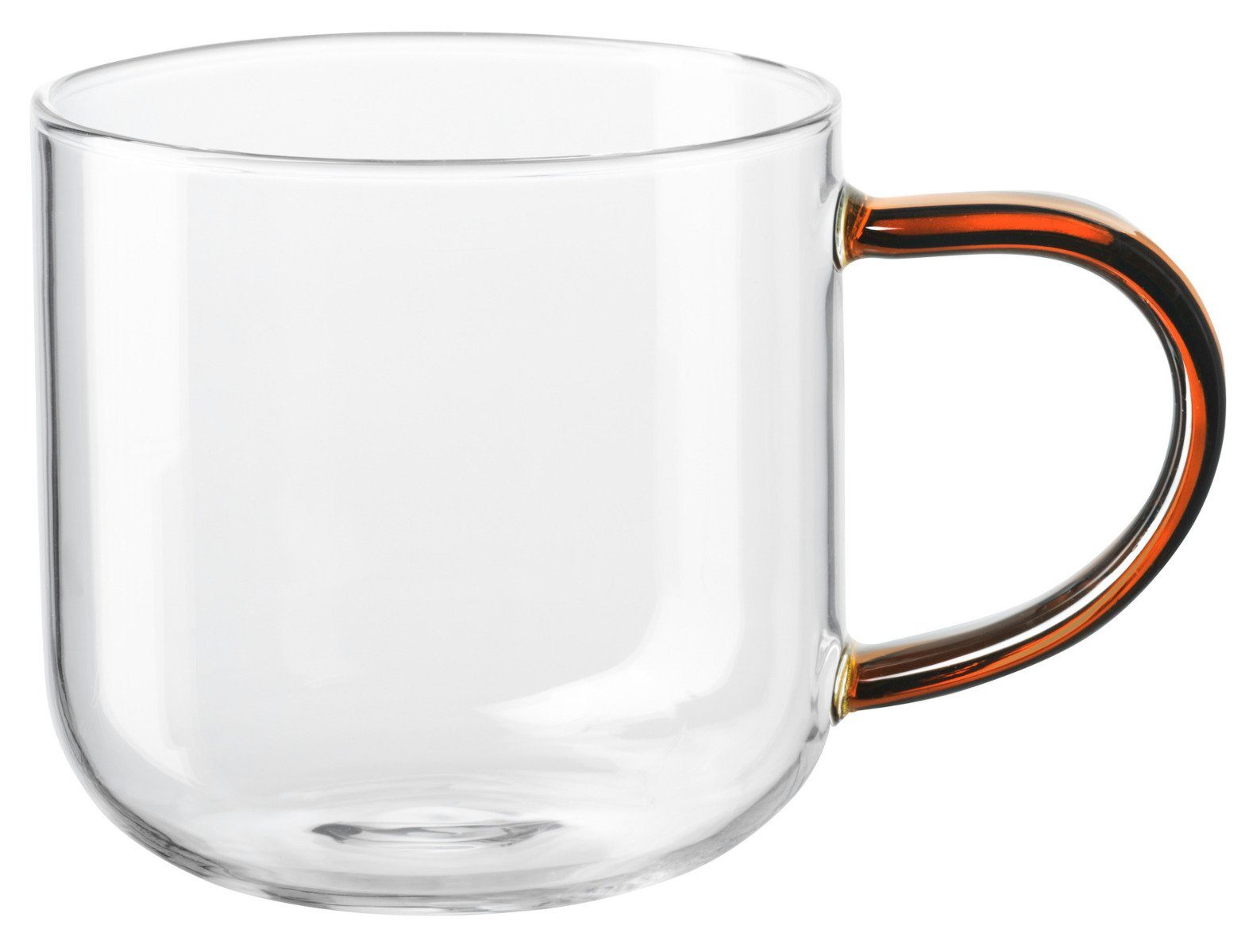 Becher coppa Glas Becher mit ginger Henkel 0,4l