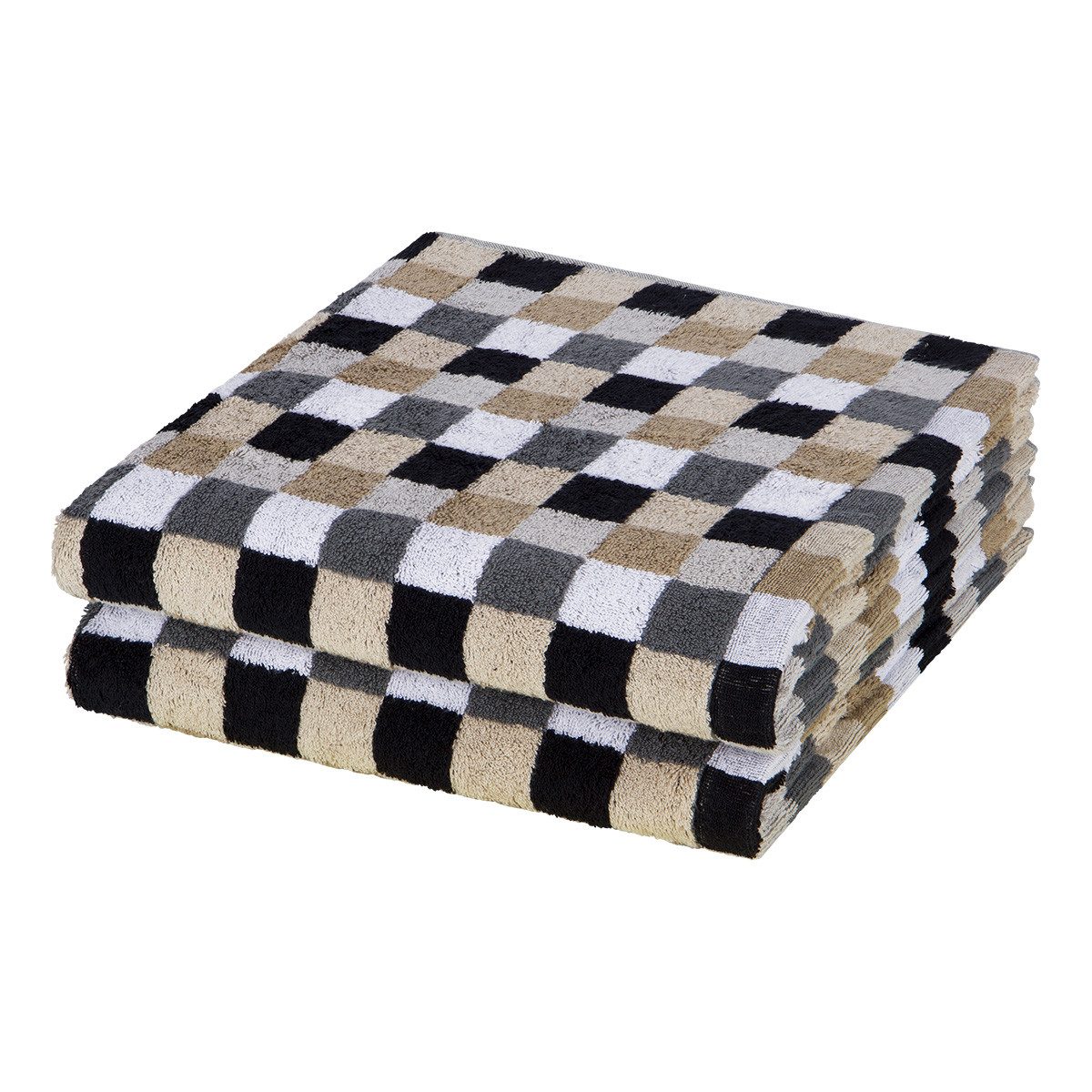 Cawö Handtuch Set Lifestyle, Walkfrottee (Spar-Set, 2-St), 2 X Duschtuch im Set - Baumwolle - Saugstark - Weich und pflegeleicht