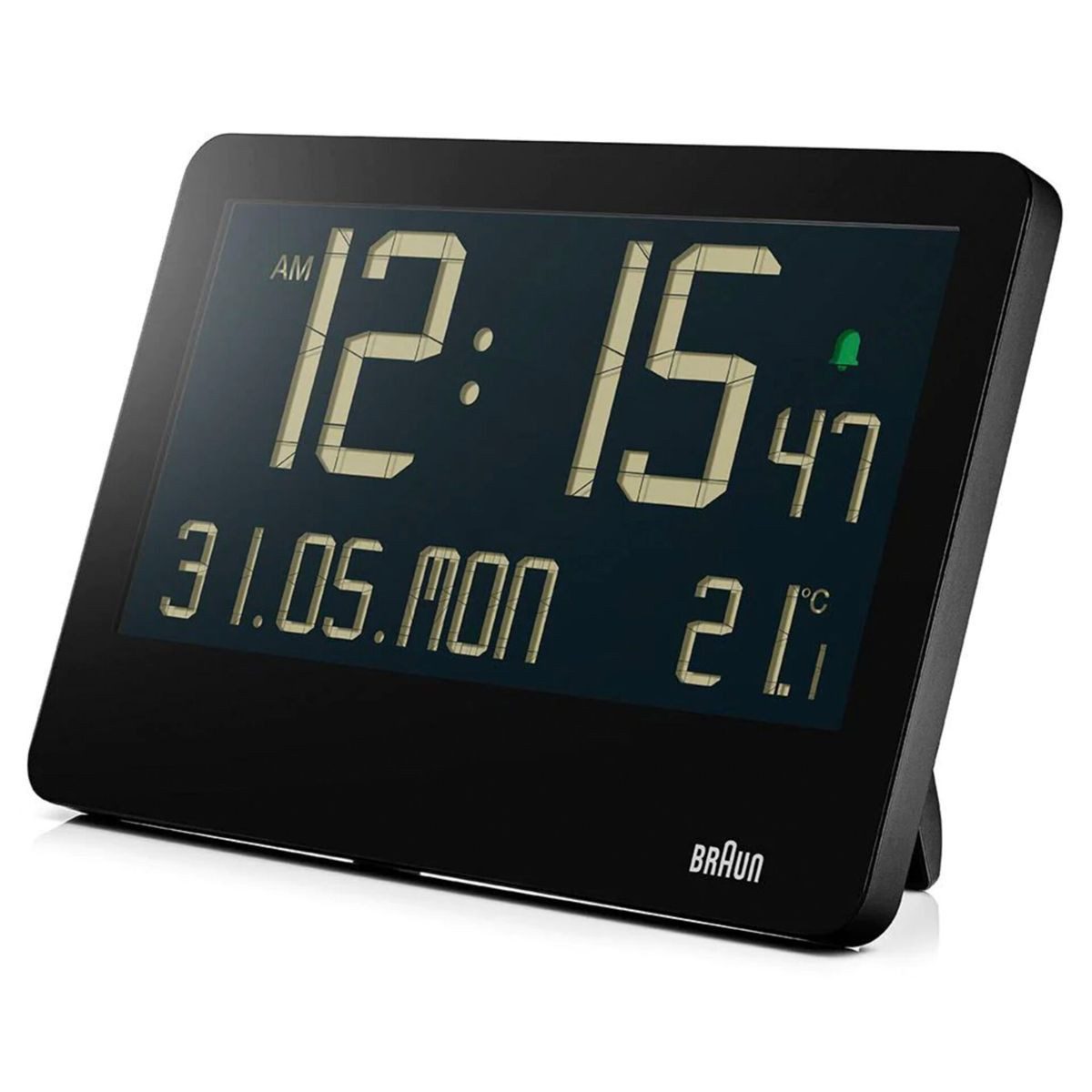 Braun Wecker BC 14 schwarz Quarz Wanduhr digital
