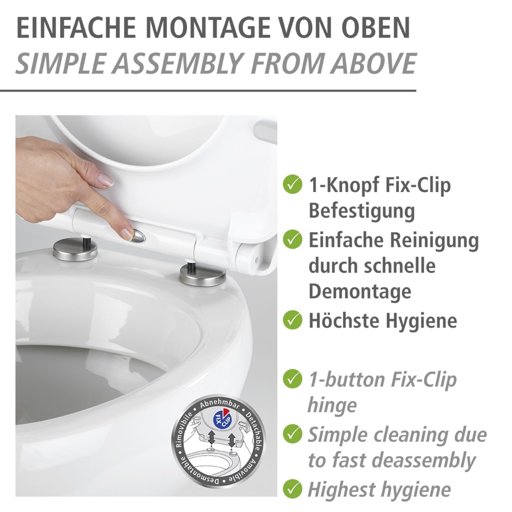 WENKO WC-Sitz Sereno mit Relief (1-St), Thermoplast – Bild 2 von 5