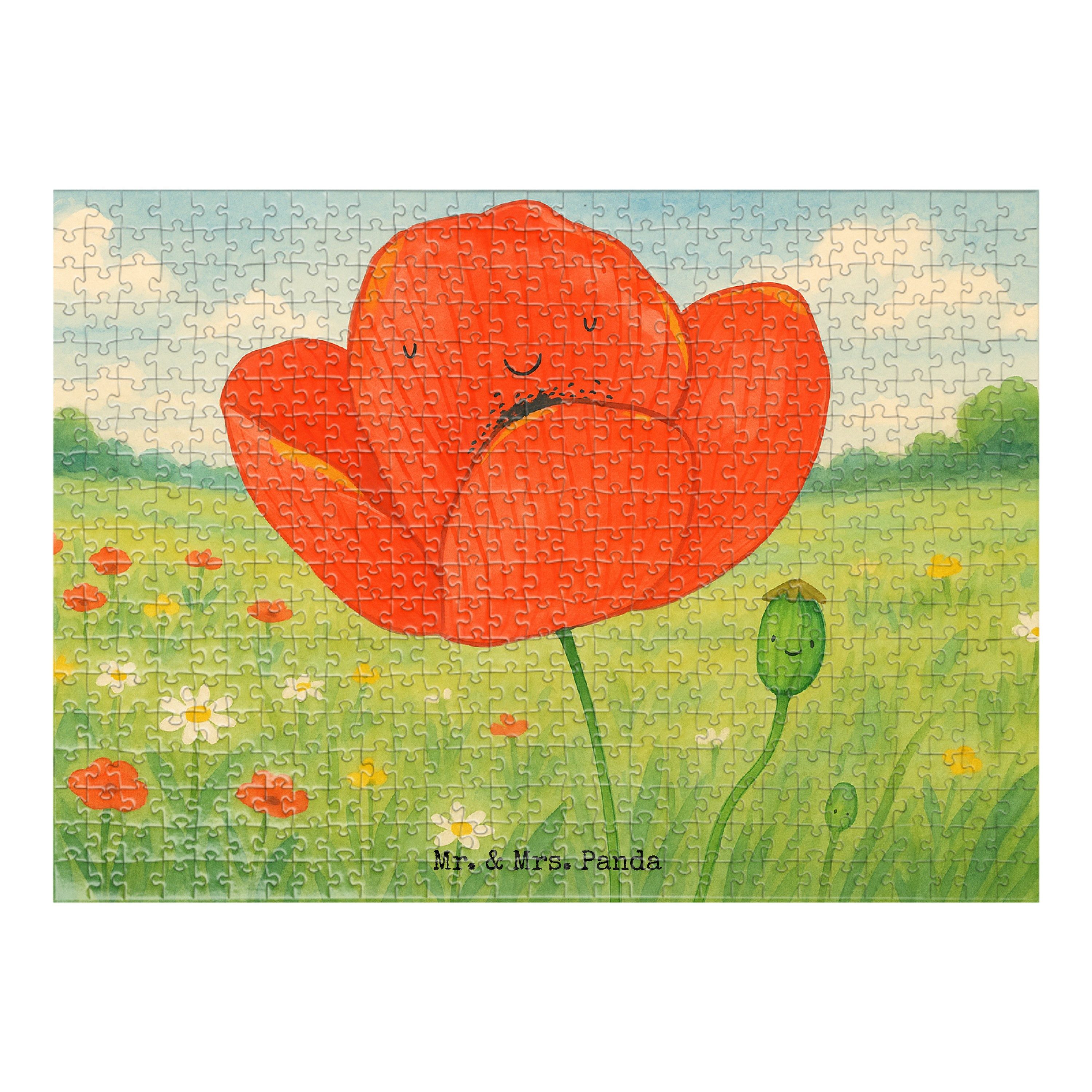 Mr. & Mrs. Panda Puzzle Blume Mohnblume Design, Puzzle 551 Teile, Weiß, 500 Teile, Religion, 551 Puzzleteile, Räubertochter 300 Teile Puzzle Puzzle