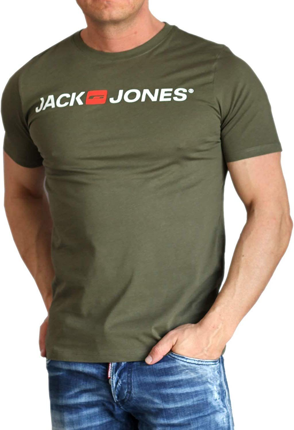 Jack & Jones T-Shirt Stilvolles Slim-Fit oder Regular Shirt mit Printdruck günstig online kaufen