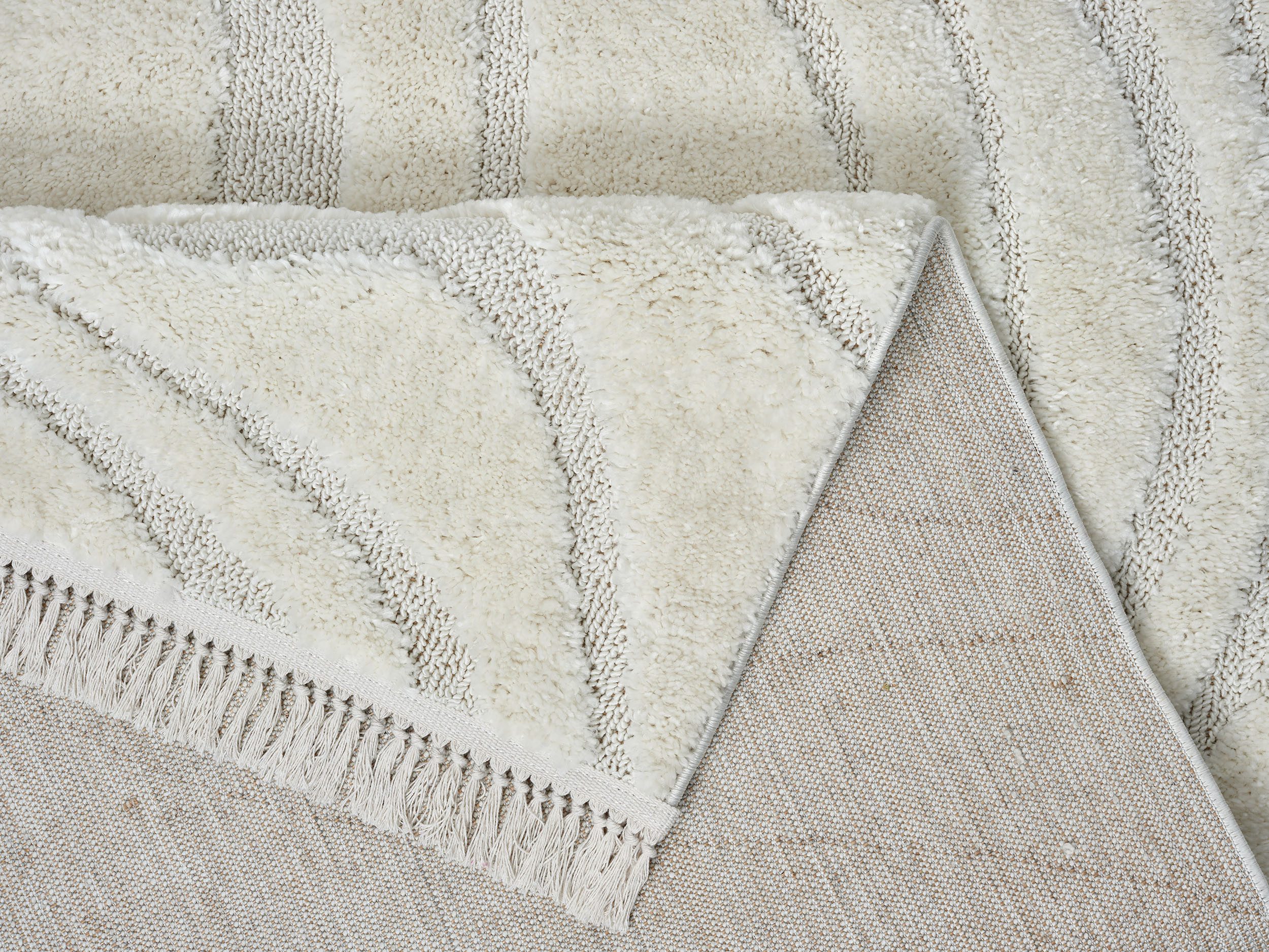homsy by Ana Johnson Teppich Waavy mit Fransen, Wellen Design, rechteckig, Höhe: 20 mm, Boho, 3D Optik, Scandi, Hoch-Tief, Wohnzimmer, Schlafzimmer – Bild 5 von 5