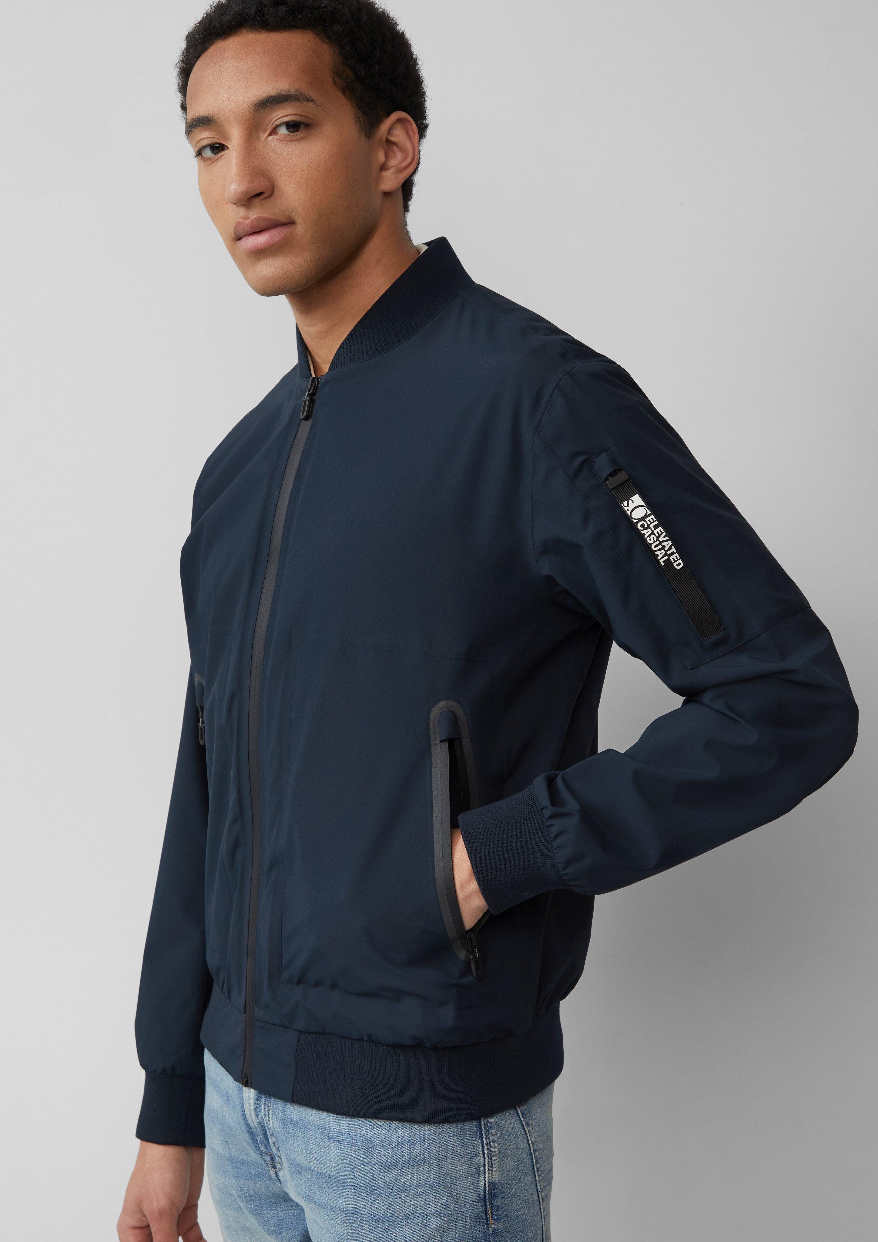 s.Oliver Allwetterjacke Wasserdichte Bomberjacke mit Ärmel-Detail günstig online kaufen