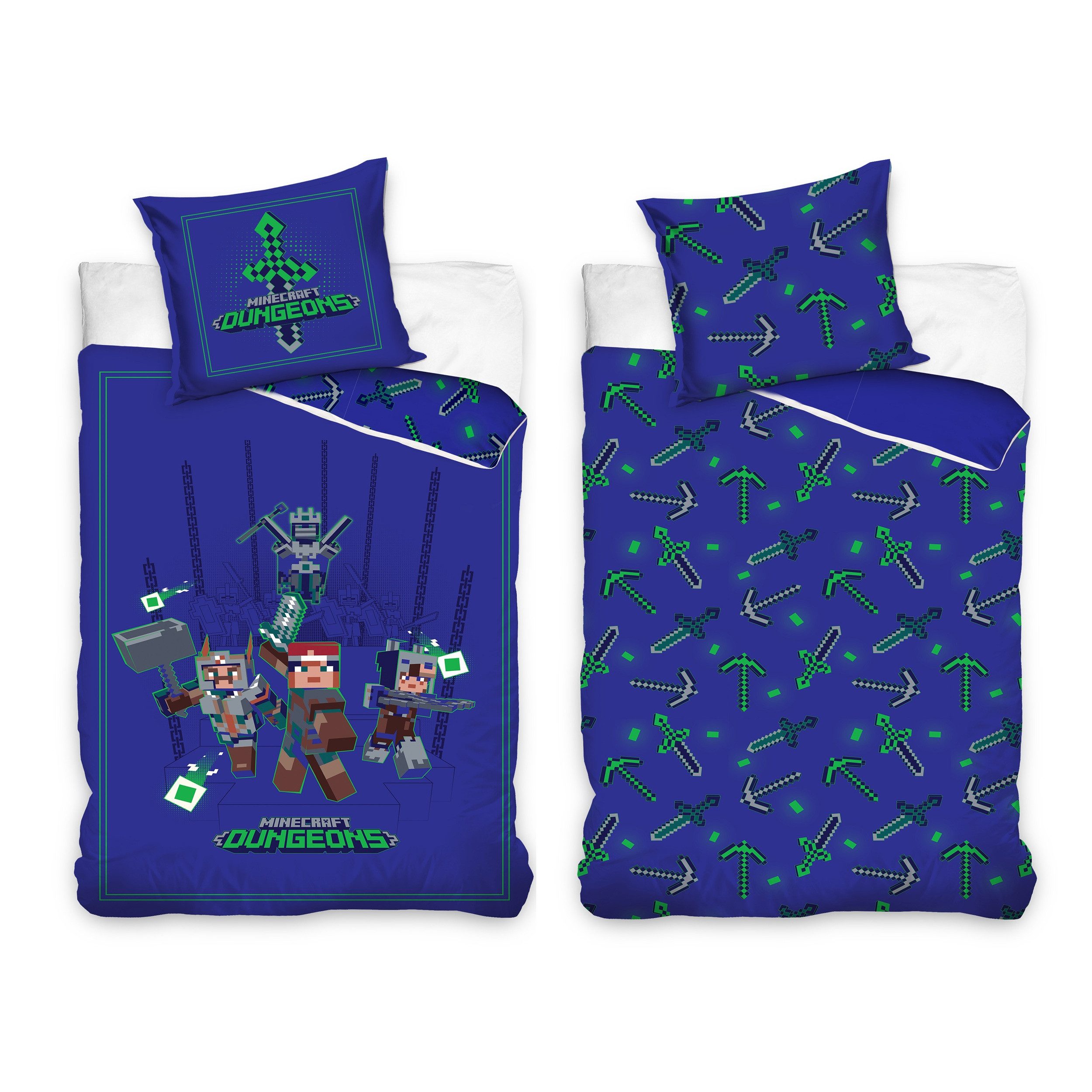 Familando Kinderbettwäsche Minecraft Bettwäsche Set für Jungen Kinderbettwä günstig online kaufen