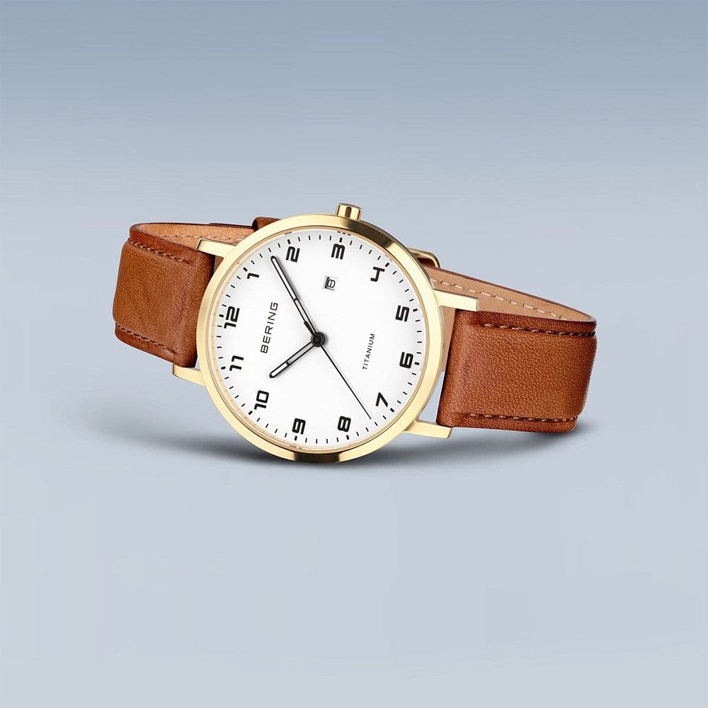 Bering Quarzuhr Bering Titanium gold poliert/gebürstet 18634-534 18634-534, Hochwertiges Produkt mit zeitlosem Design, sorgfältiger Verarbeitung