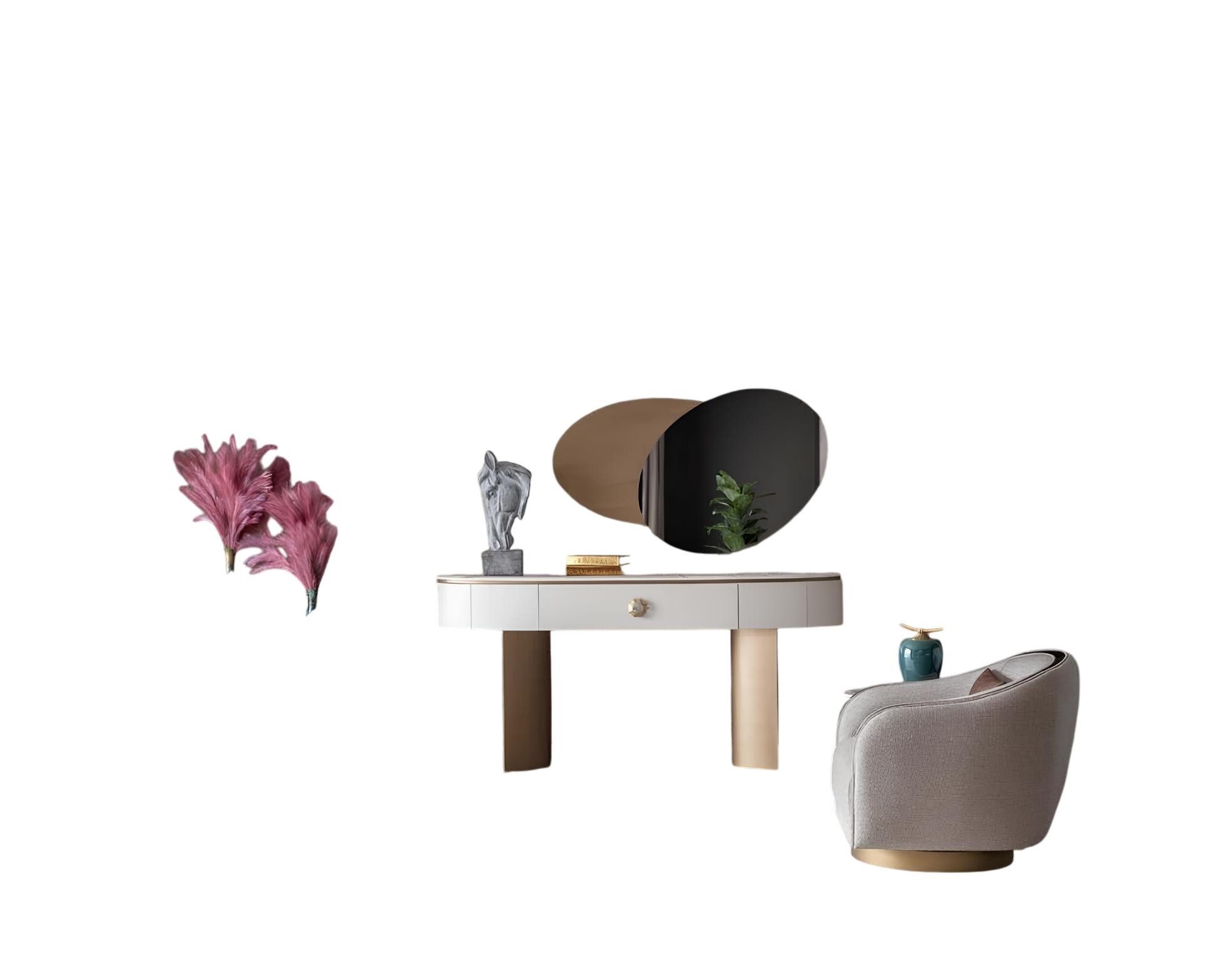 JVmoebel Konsolentisch Esszimmer-Set mit Konsolentisch, Spiegel und elegantem Sessel (Konsolentisch, Spiegel, Sessel), Made in Europe