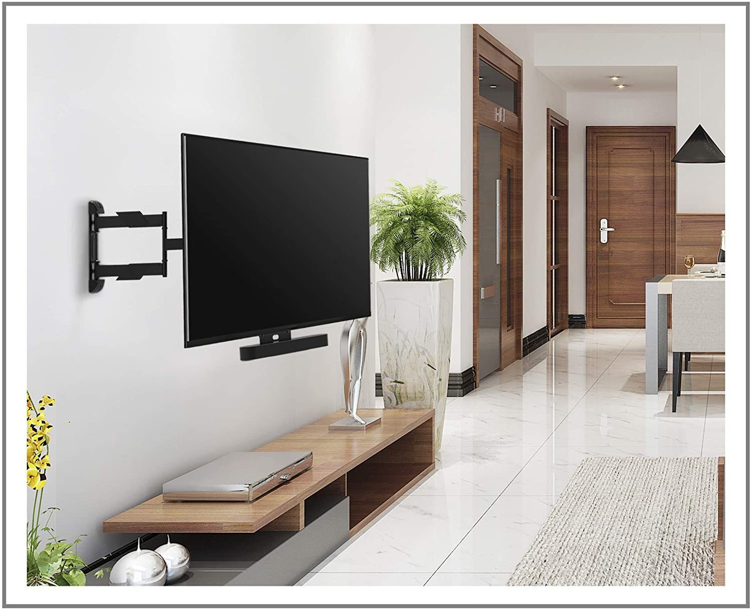 PureMounts Lautsprecher-Wandhalterung PureMounts PM-SOM-080 Halterung zur direkten Montage am TV, kompatibel
