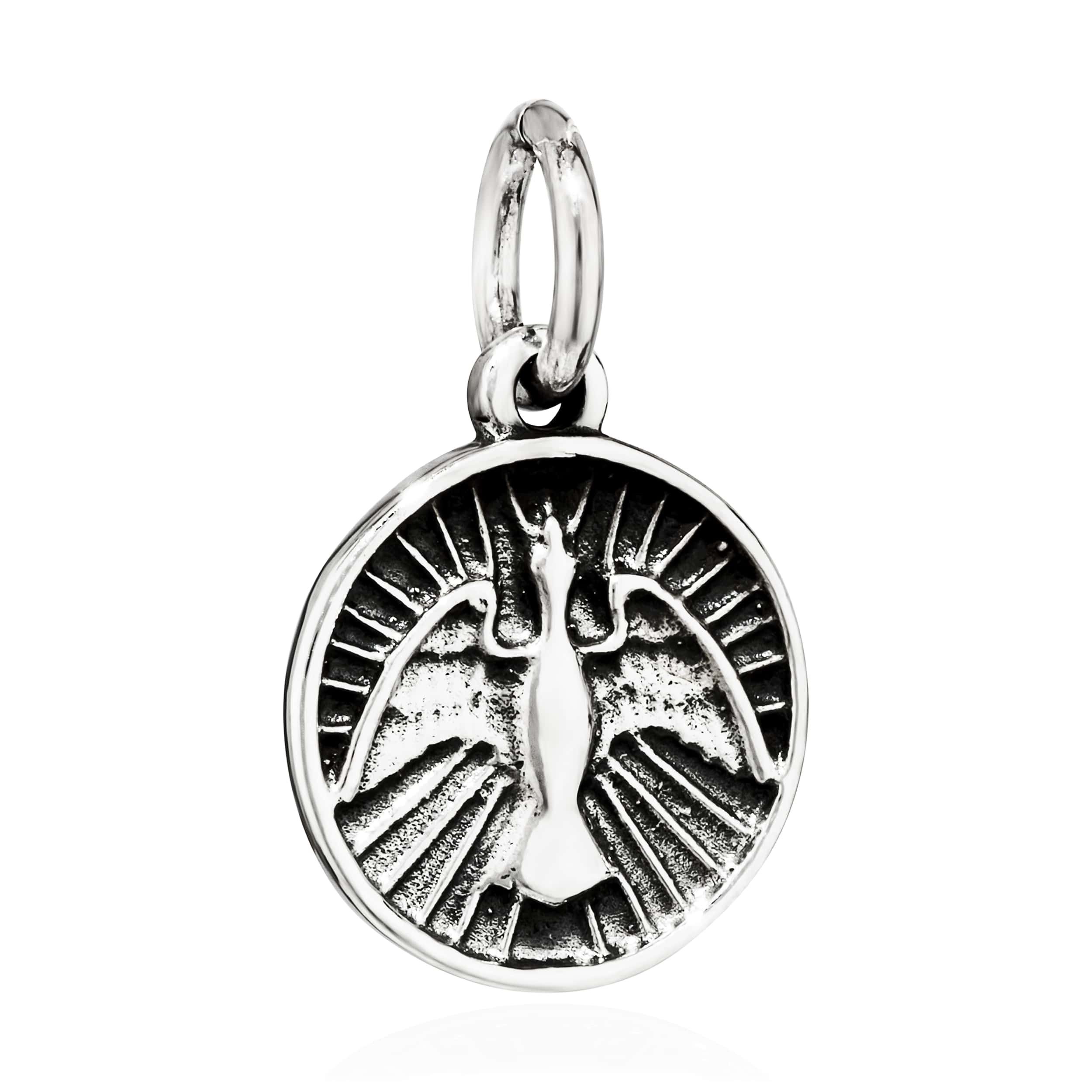 NKlaus Kettenanhänger Kettenanhänger Hoffnung und Paloma Symbol Silber der Friedenstaube 925
