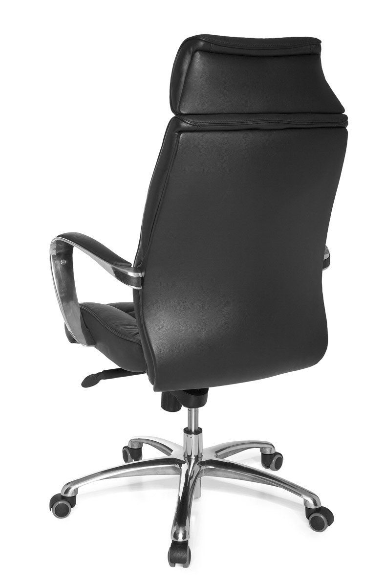 mit schwarz 120 SPM1.158 Amstyle bis Wippfunktion kg, Drehstuhl Chefsessel (Echtleder X-XL), Schreibtischstuhl Bürostuhl