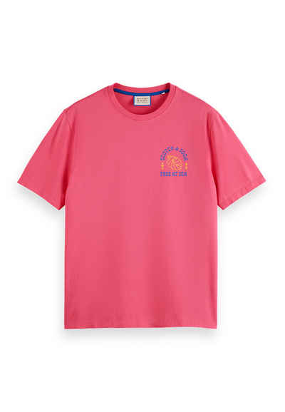 Scotch & Soda T-Shirt Scotch & Soda Herren T-Shirt LEFT CHEST ARTWORK 176739 1195 Pink