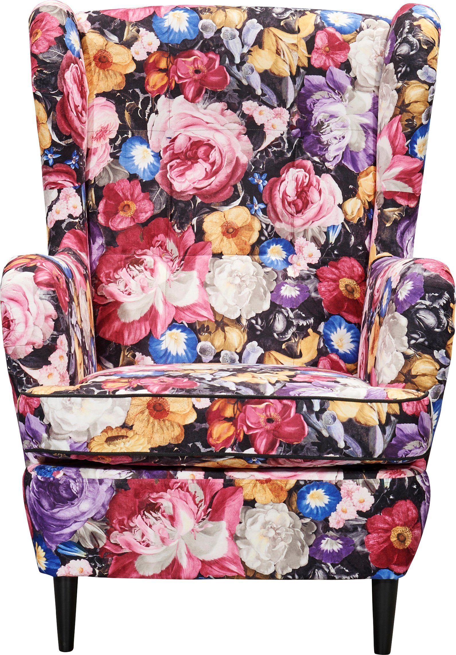 ED EXCITING DESIGN Ohrensessel Laurel, mit Massivholzfüße