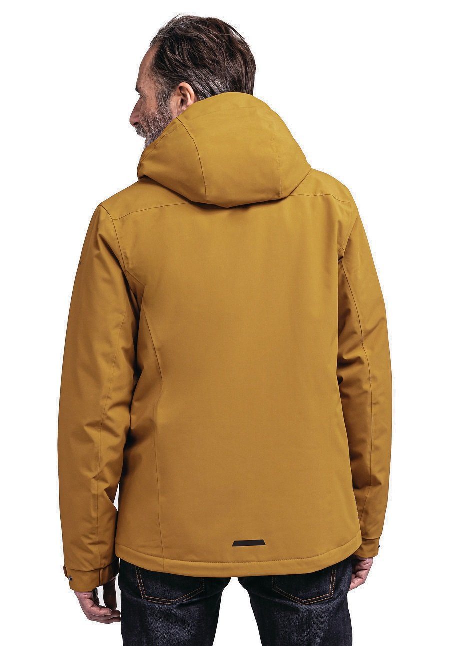 Schöffel Winterjacke Insulated Antwerpen (Kapuze, wasserdicht, atmungsaktiv) gelb/braun