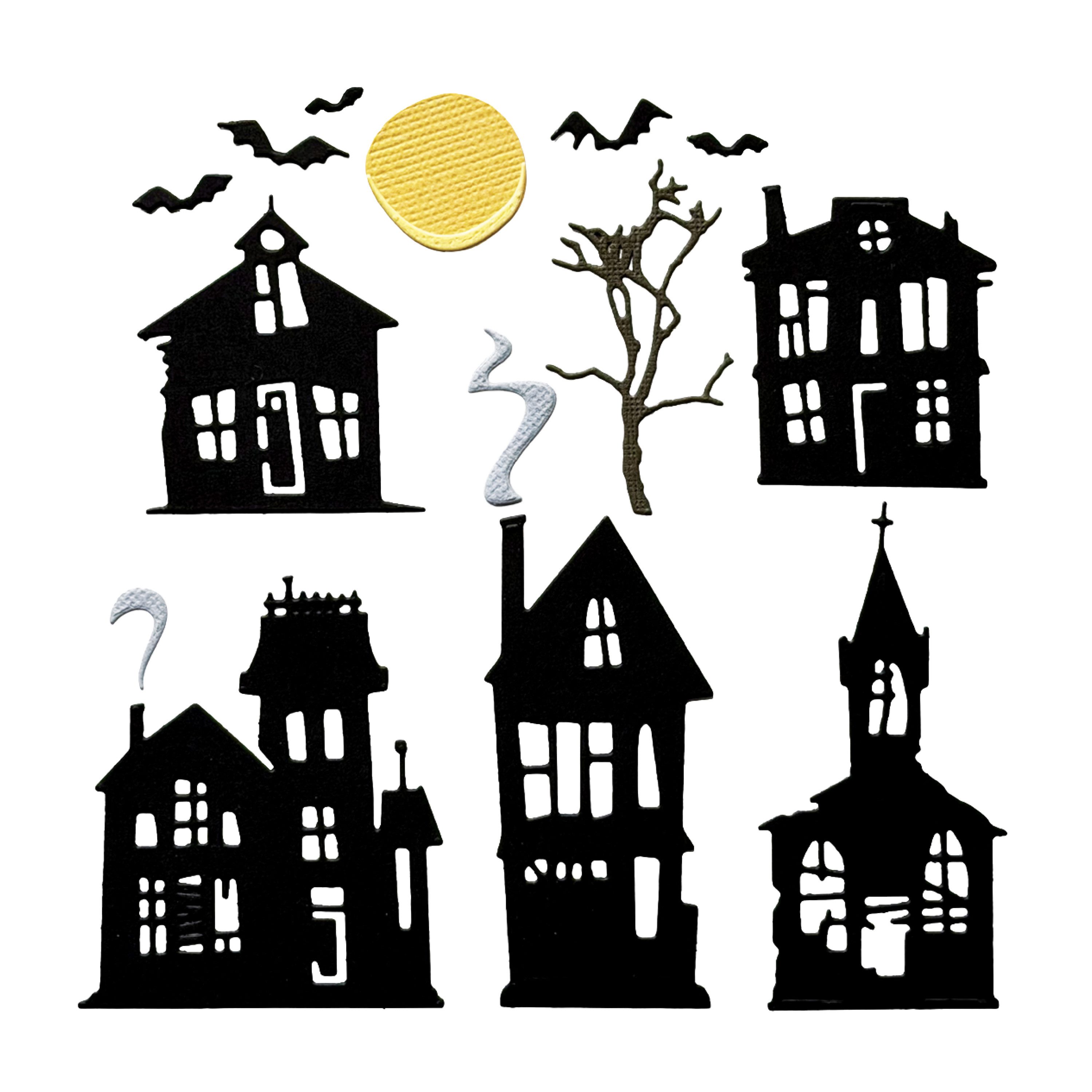 Sizzix Motivschablone Stanzschablone Ghost Town by Tim Holtz, 11 Teile